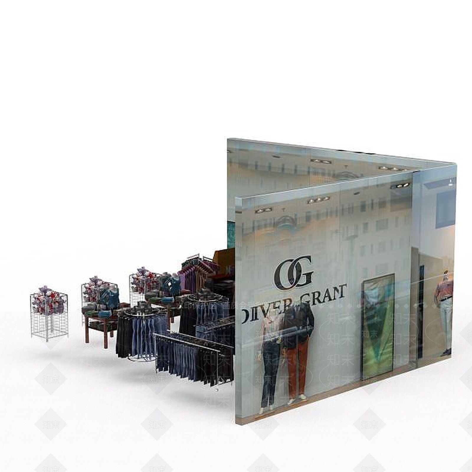 现代服装展示3D模型下载【ID:1198043507】