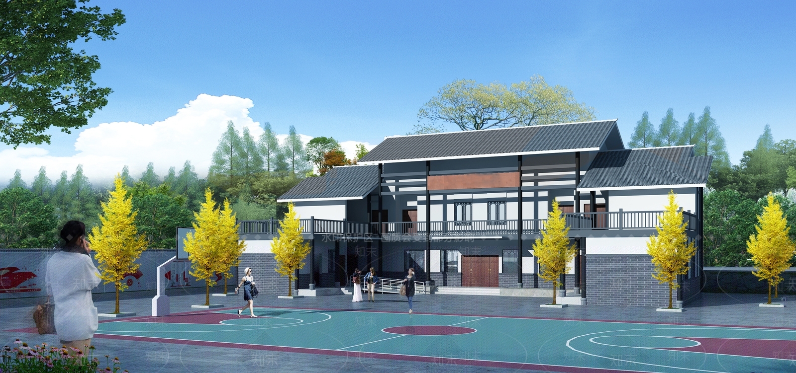复古中式四合院3D模型下载【ID:1198043628】