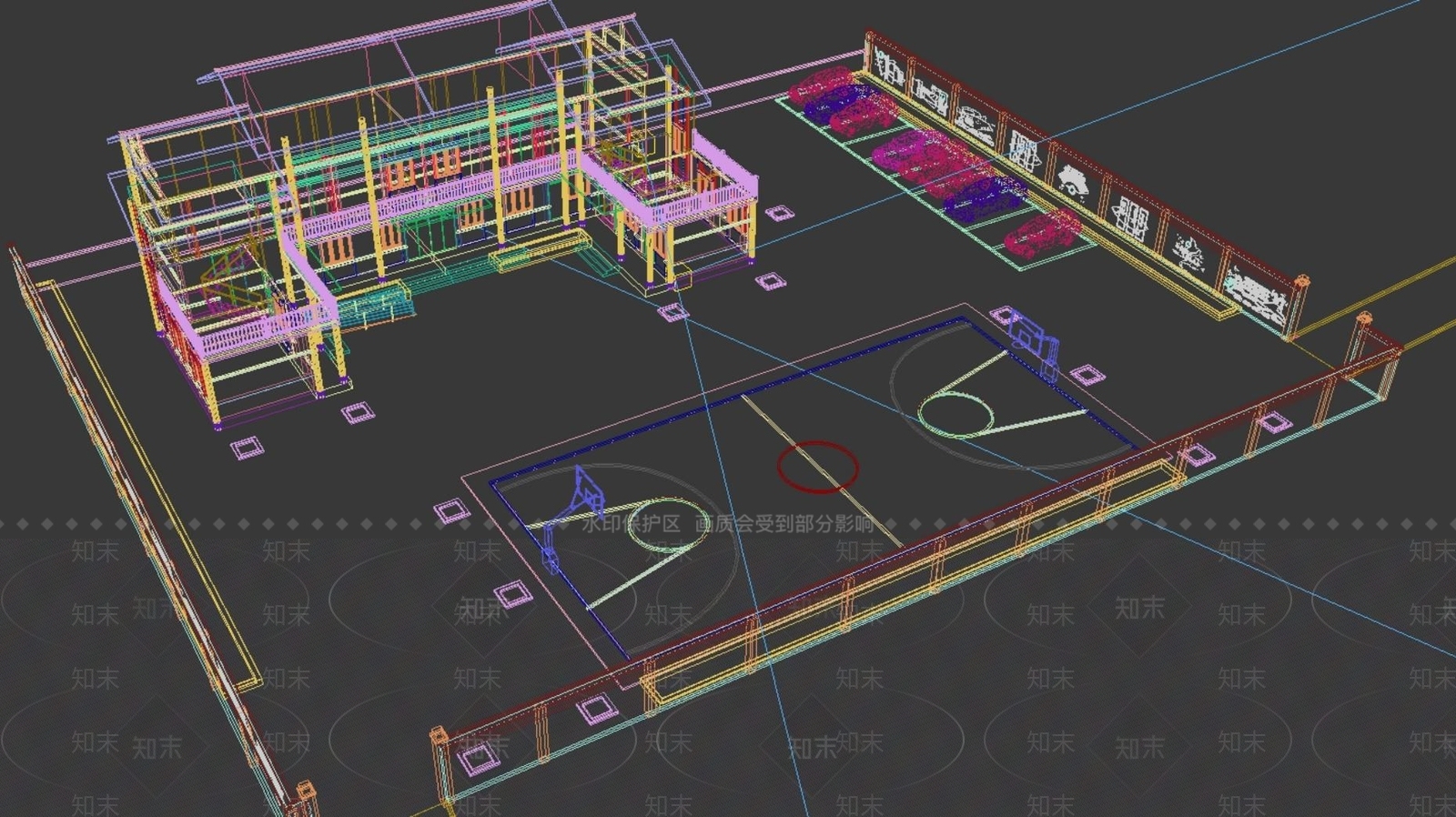 复古中式四合院3D模型下载【ID:1198043628】