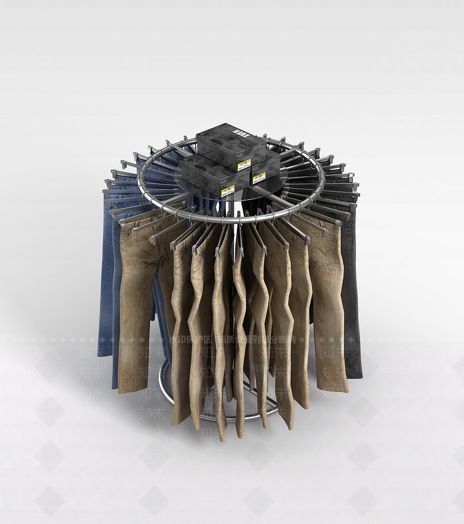 现代超市货架3D模型下载【ID:1198043987】