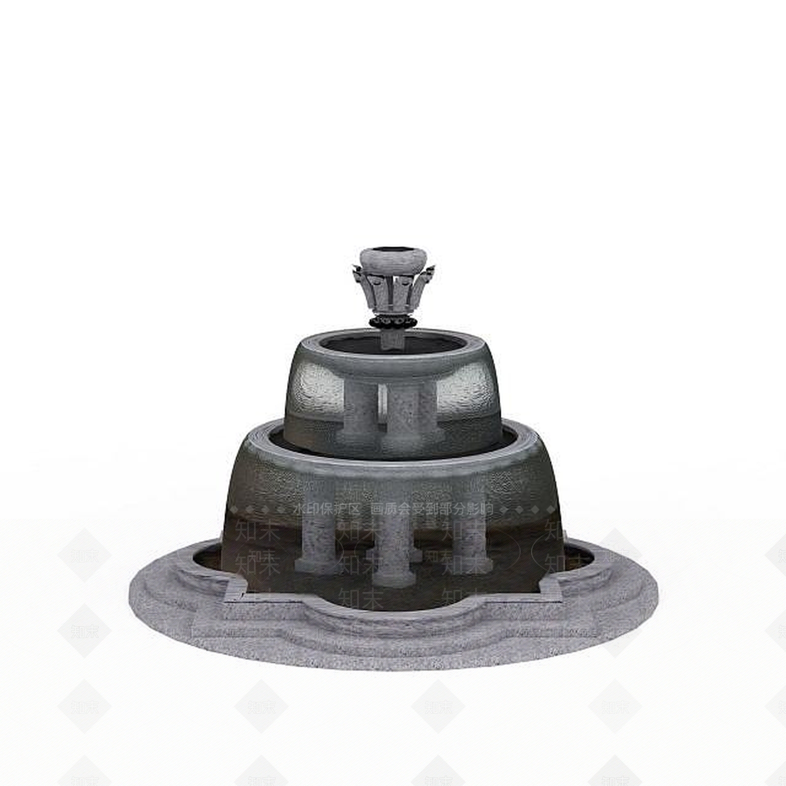 现代园林景观3D模型下载【ID:1198046425】