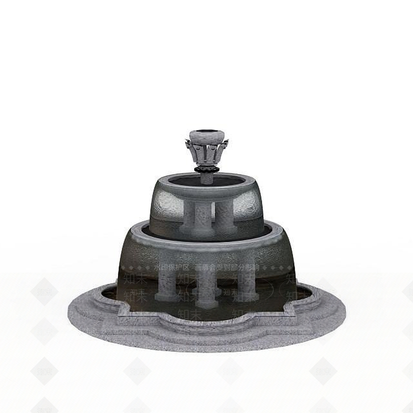 现代园林景观3D模型下载【ID:1198046425】