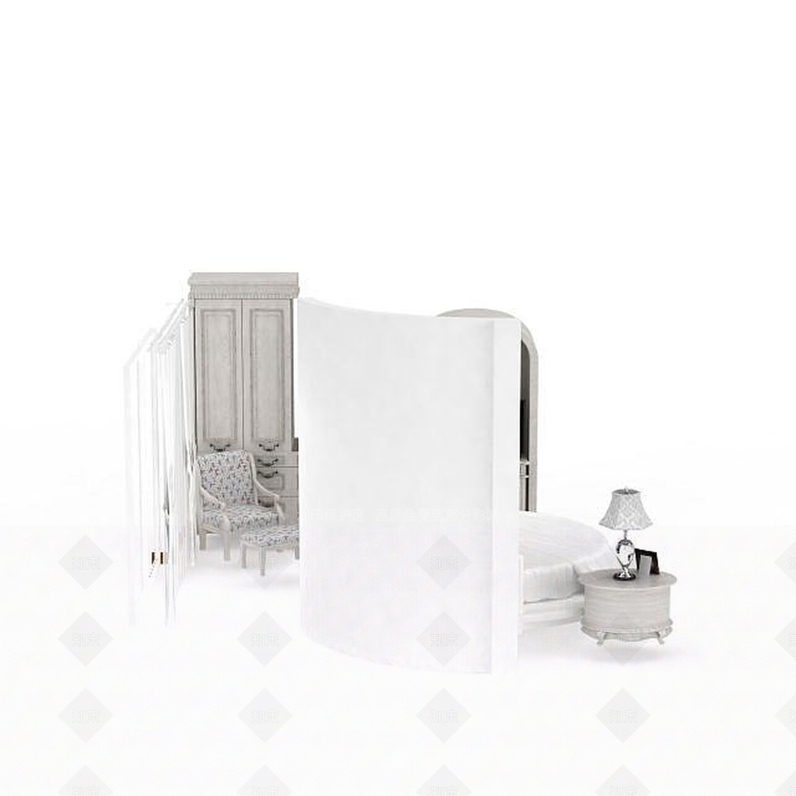 现代欧美室内家具组合3D模型下载【ID:1198046692】