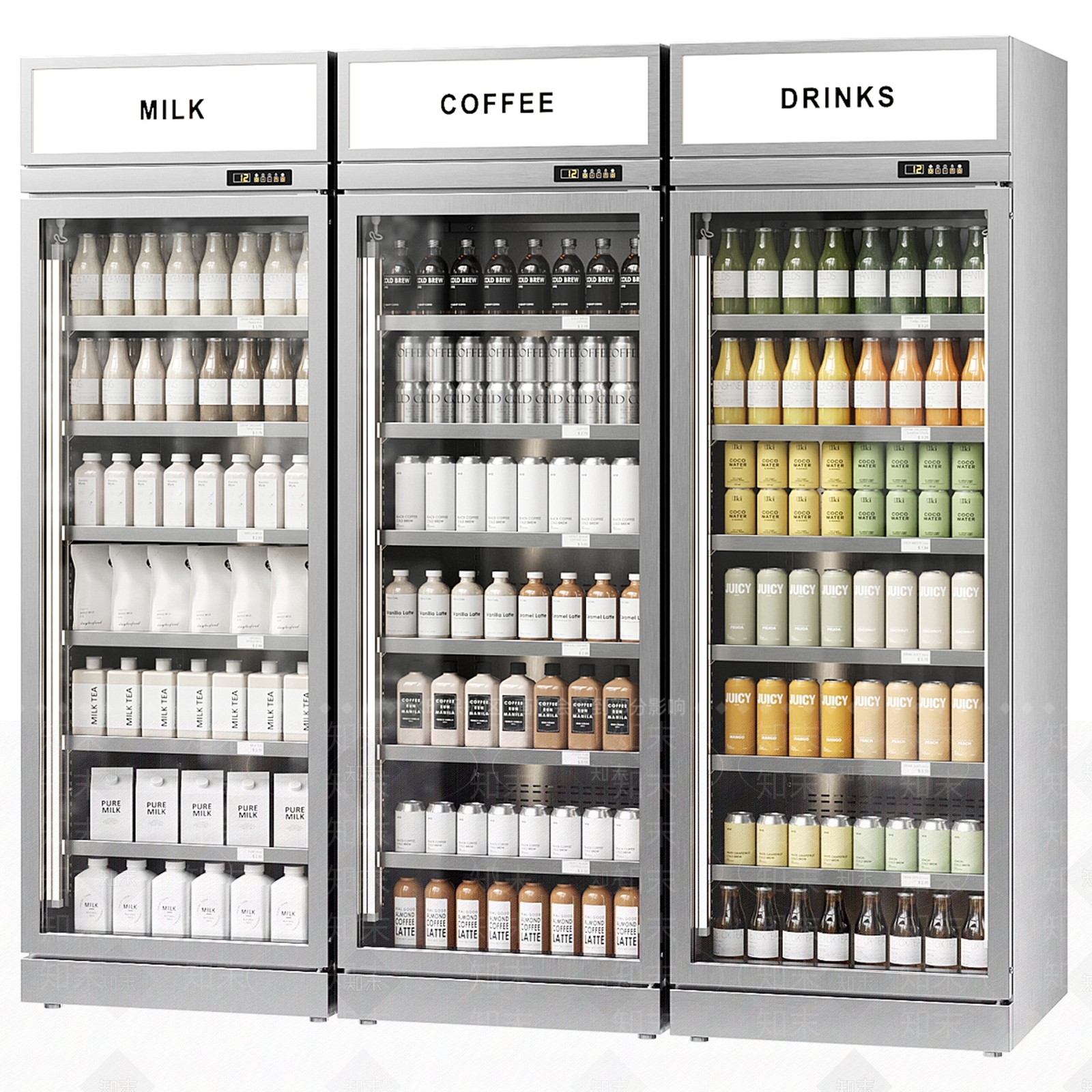 现代极简冰箱柜3D模型下载【ID:1198047235】