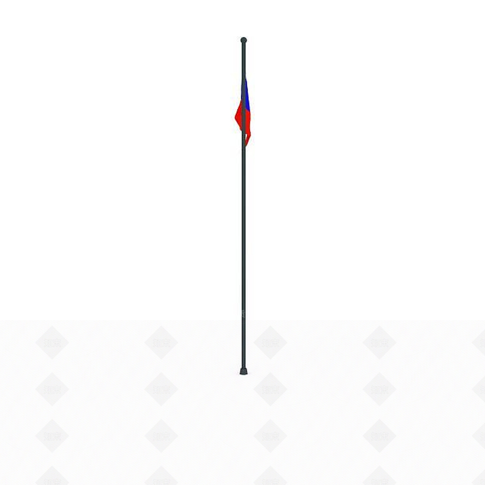 现代三色旗帜3D模型下载【ID:1198047826】
