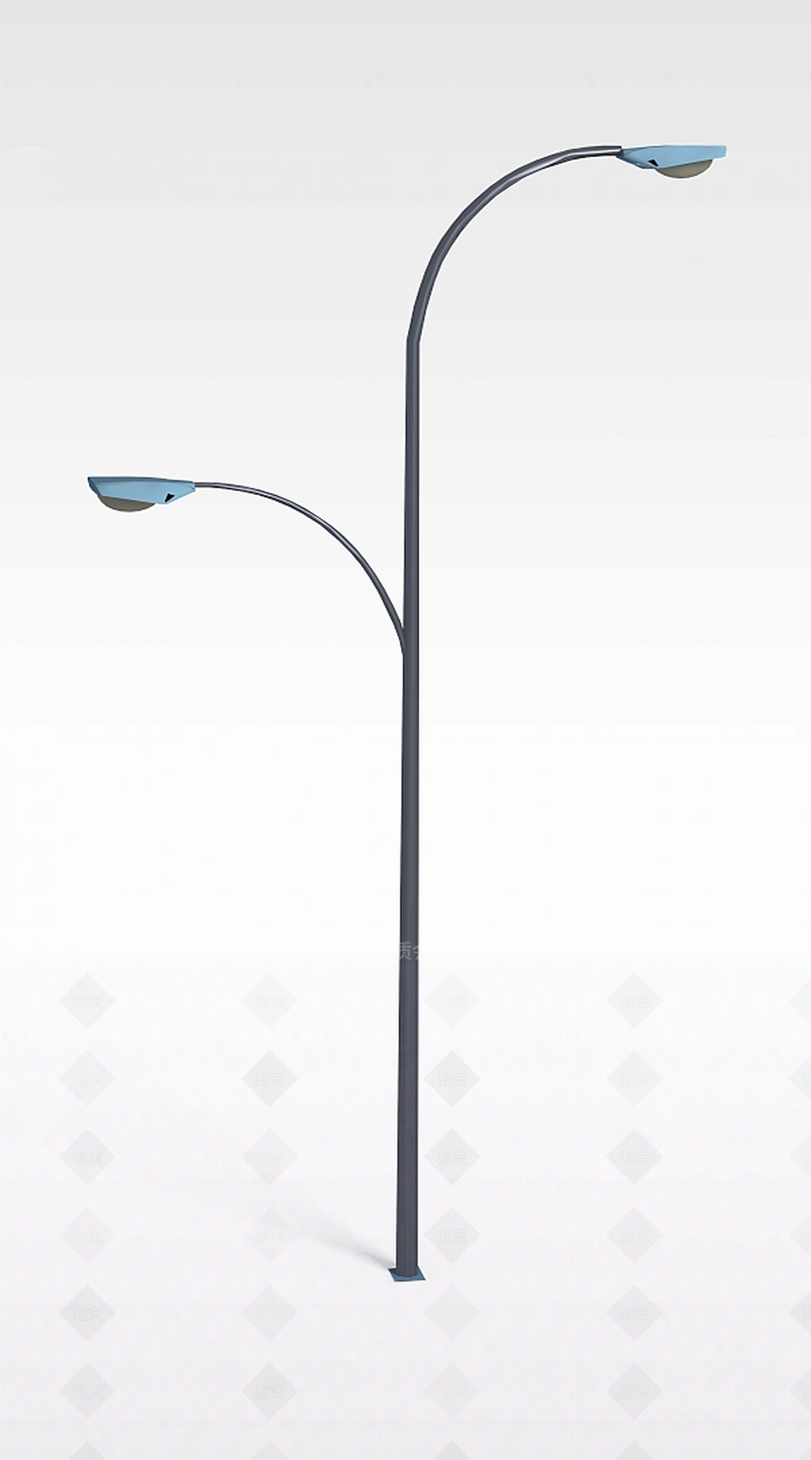 现代双面路灯3D模型下载【ID:1198047913】