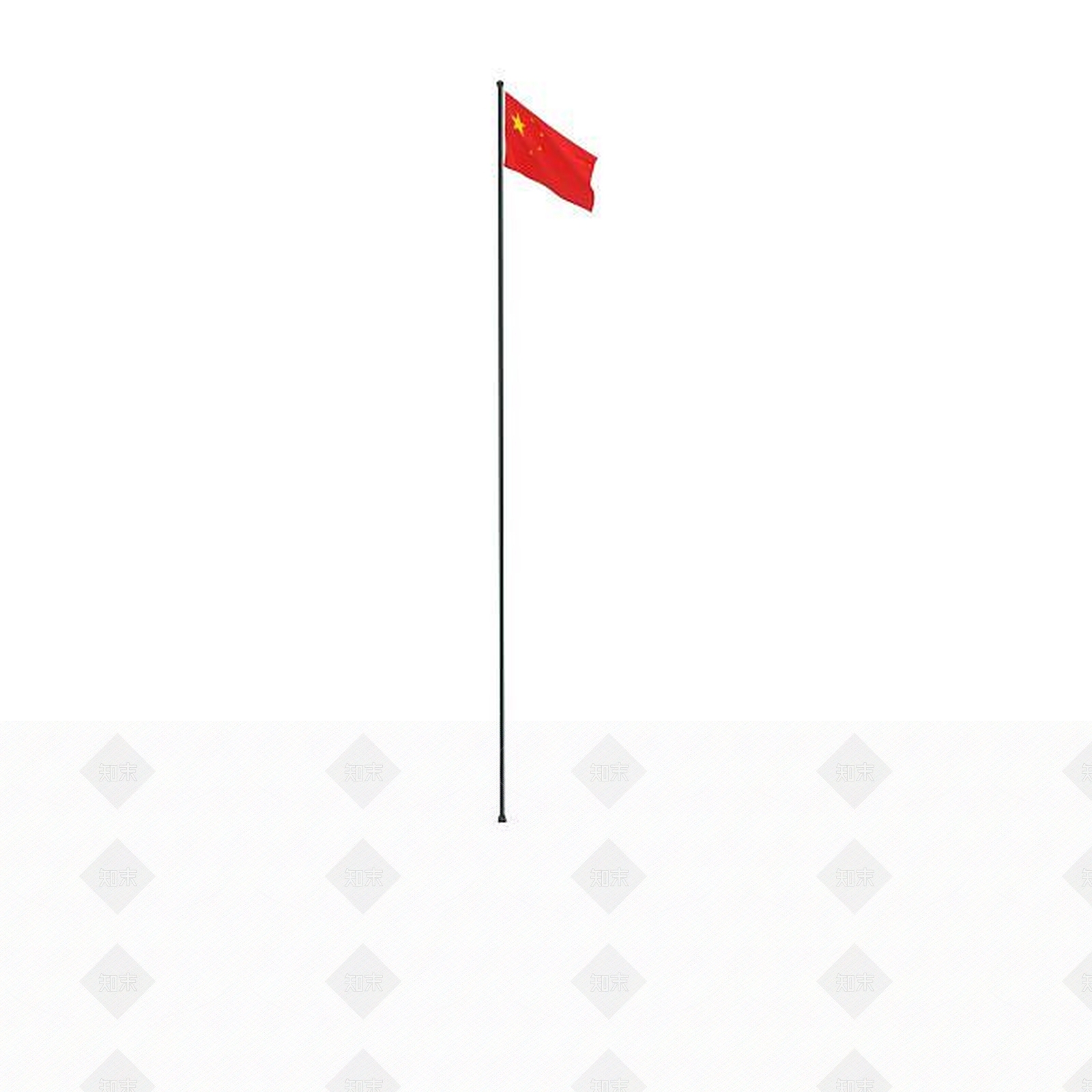 现代中国国旗旗杆3D模型下载【ID:1198048603】