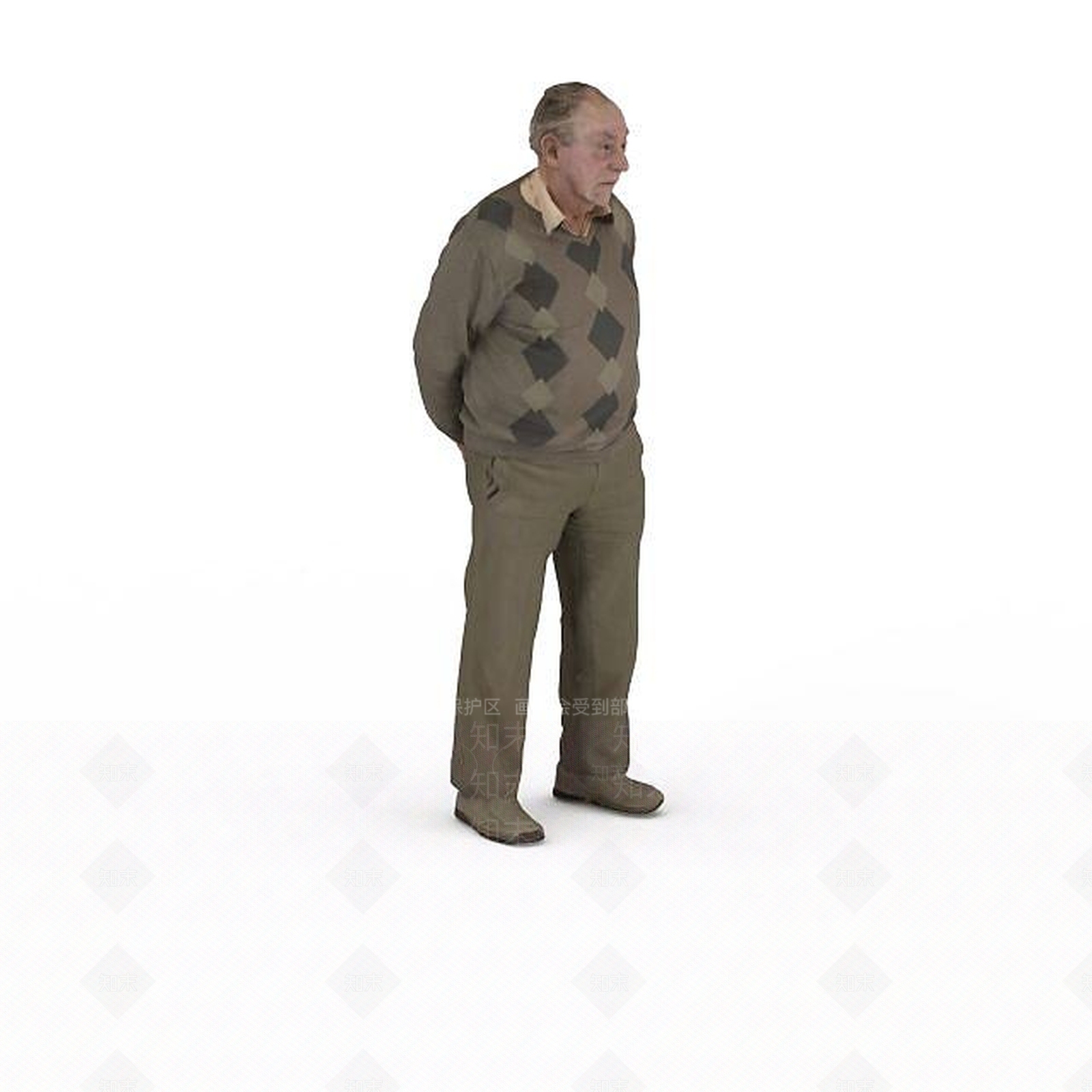 现代老人3D模型下载【ID:1198050936】