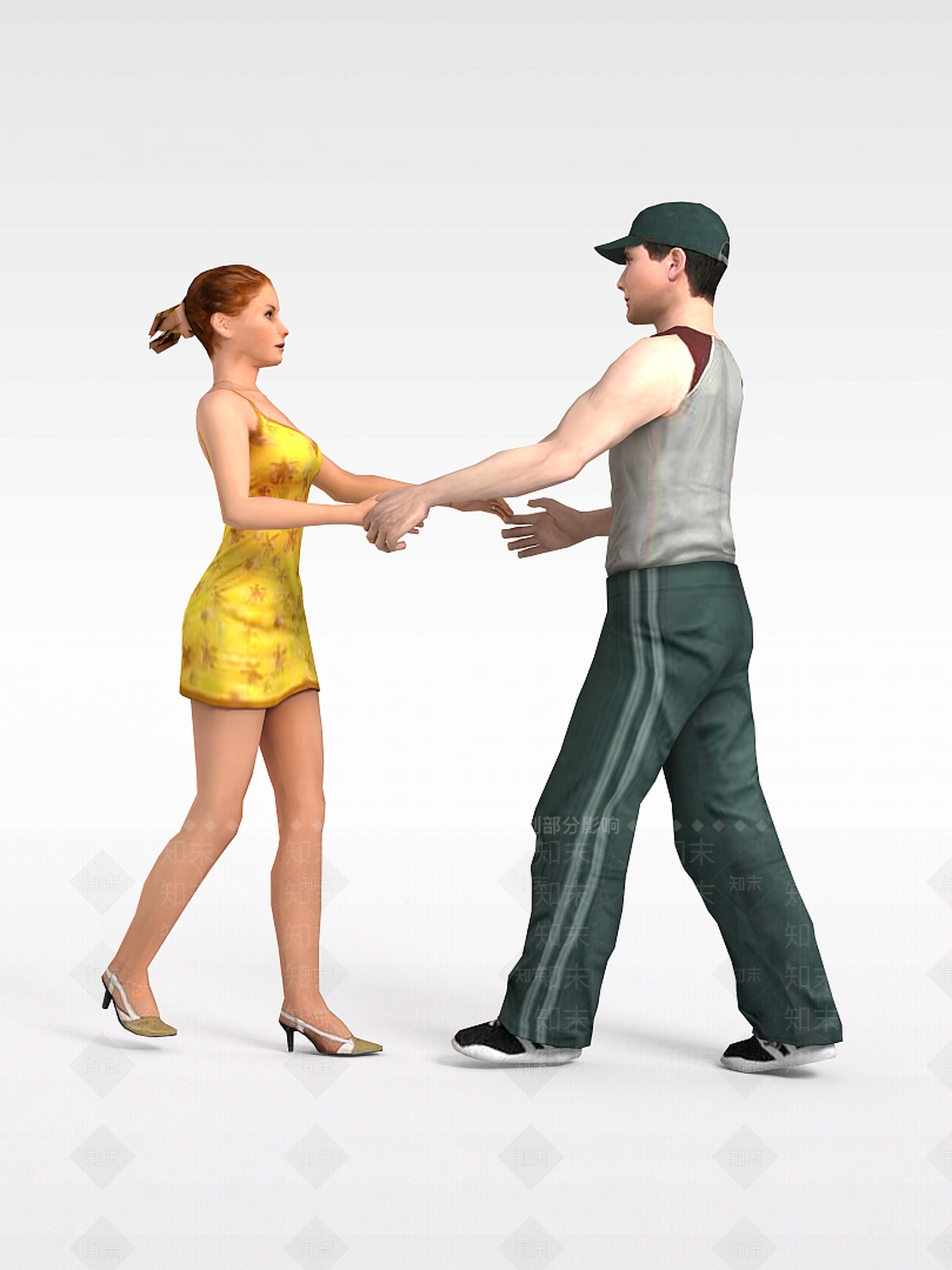 现代牵手男女组合3D模型下载【ID:1198051826】