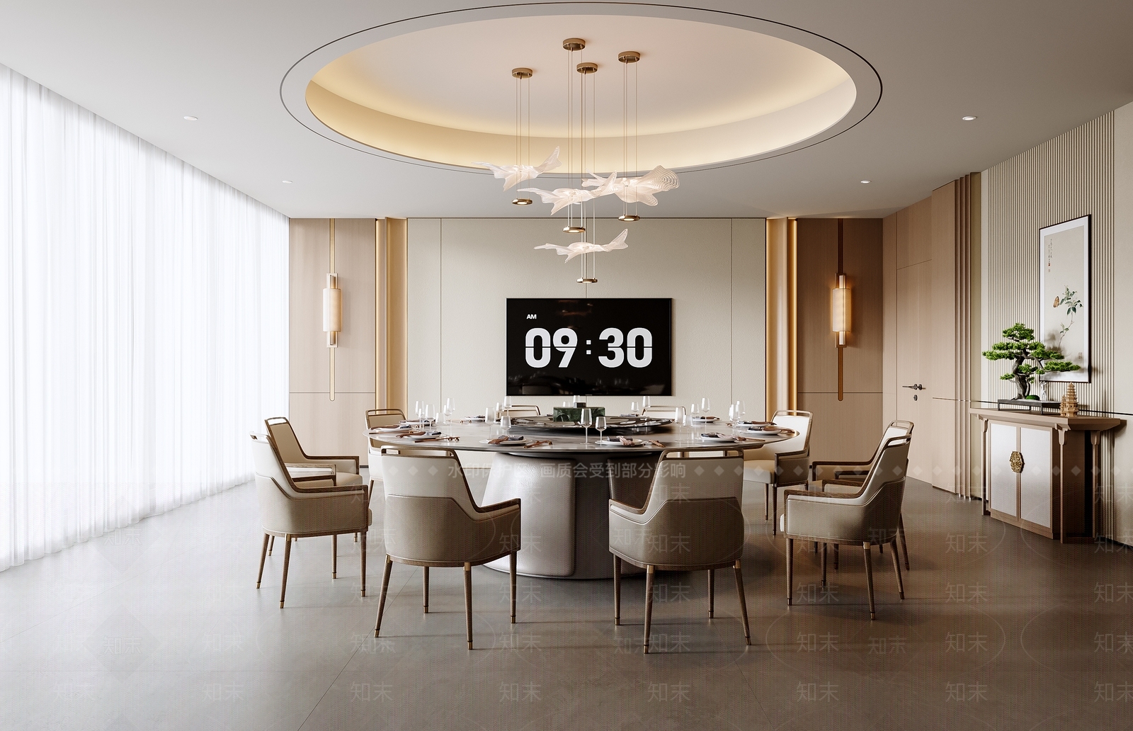 新中式中式包厢SU模型下载【ID:1198057798】