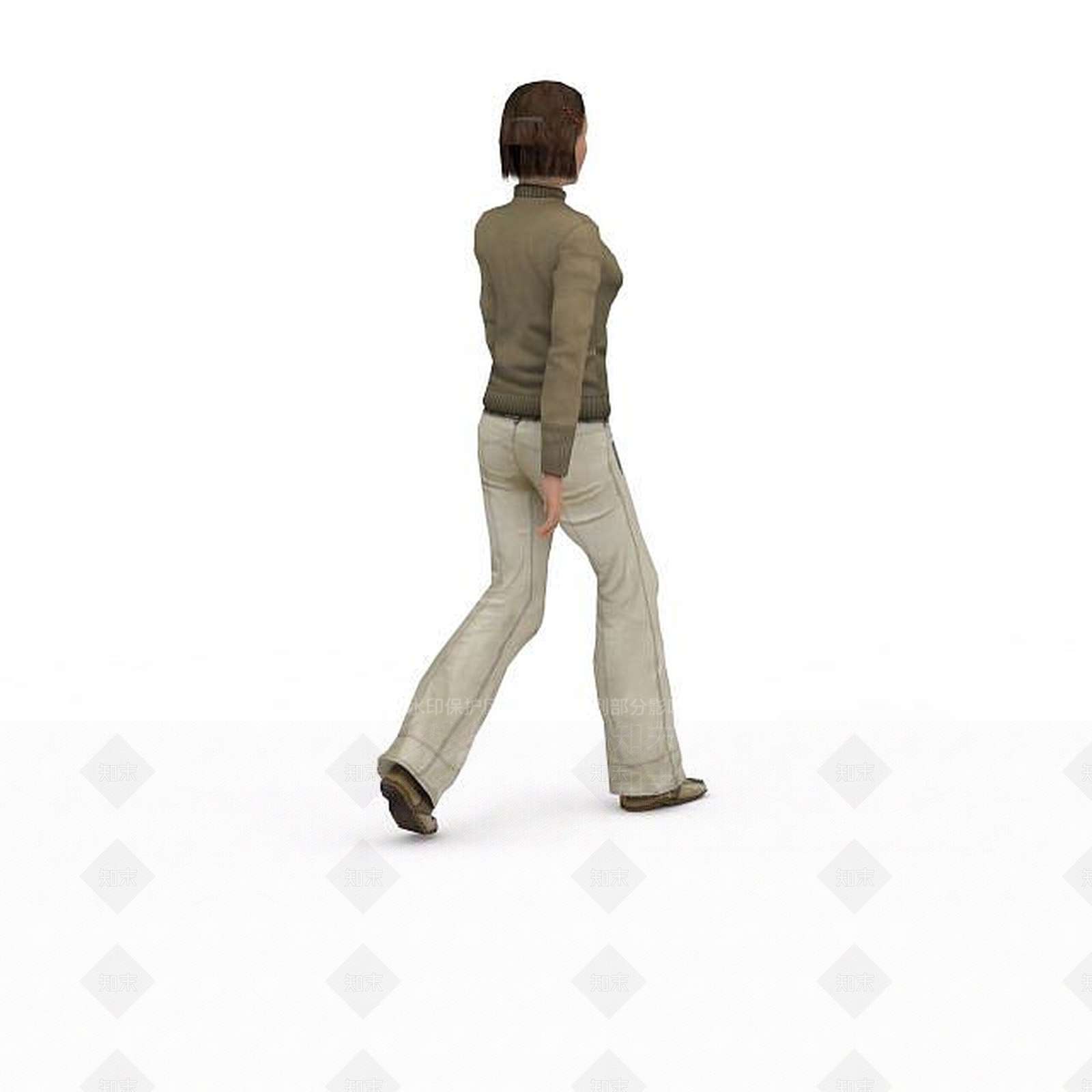 现代短发女人3D模型下载【ID:1198058542】