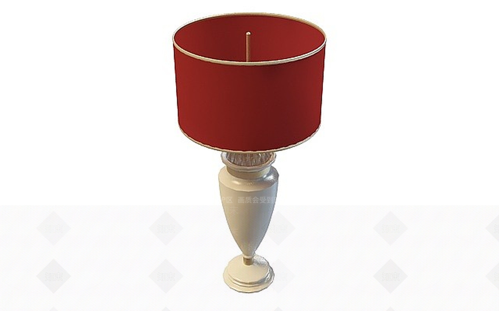 现代红色灯罩台灯3D模型下载【ID:1198058972】