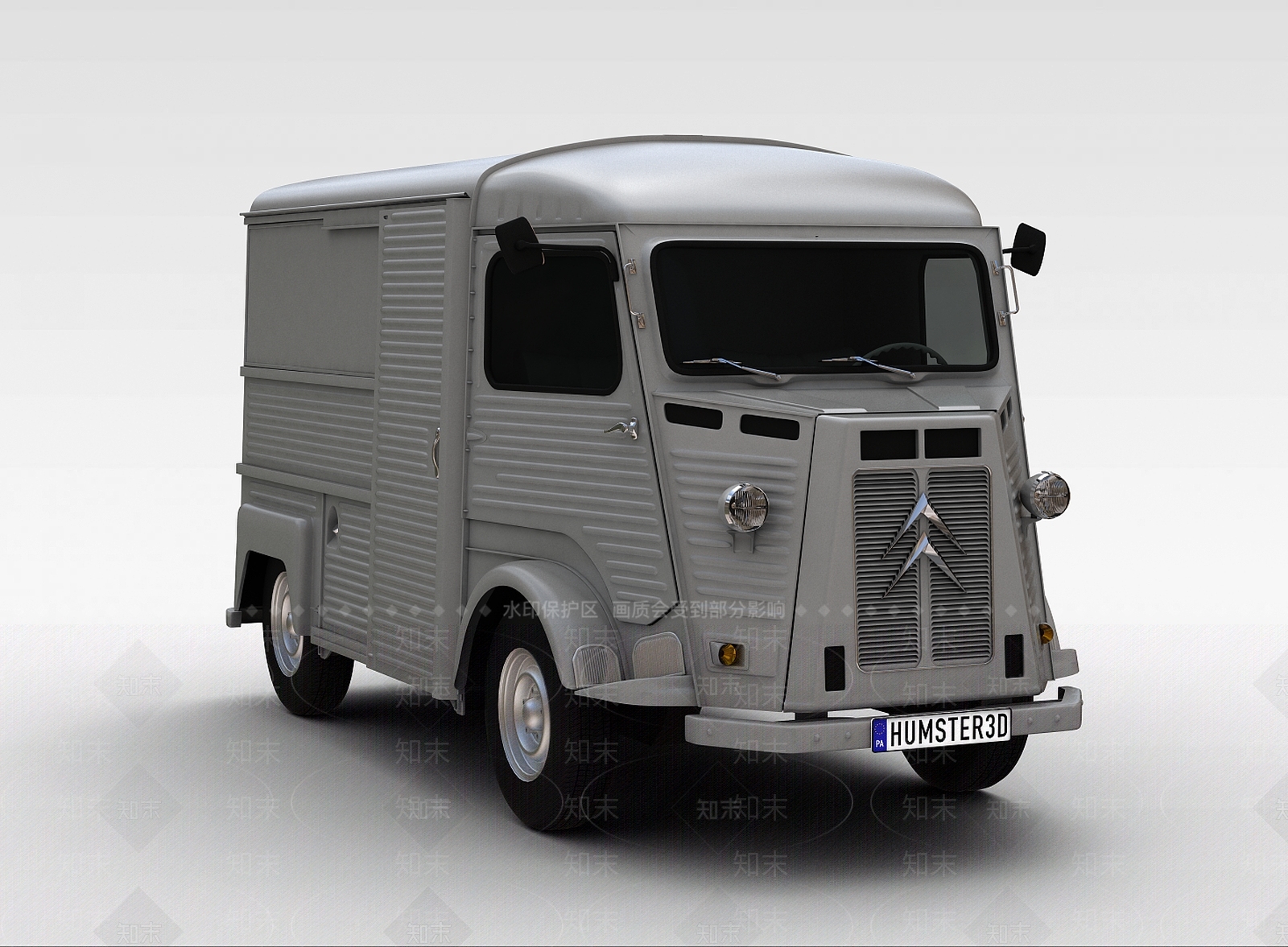 现代灰色卡车3D模型下载【ID:1198058918】