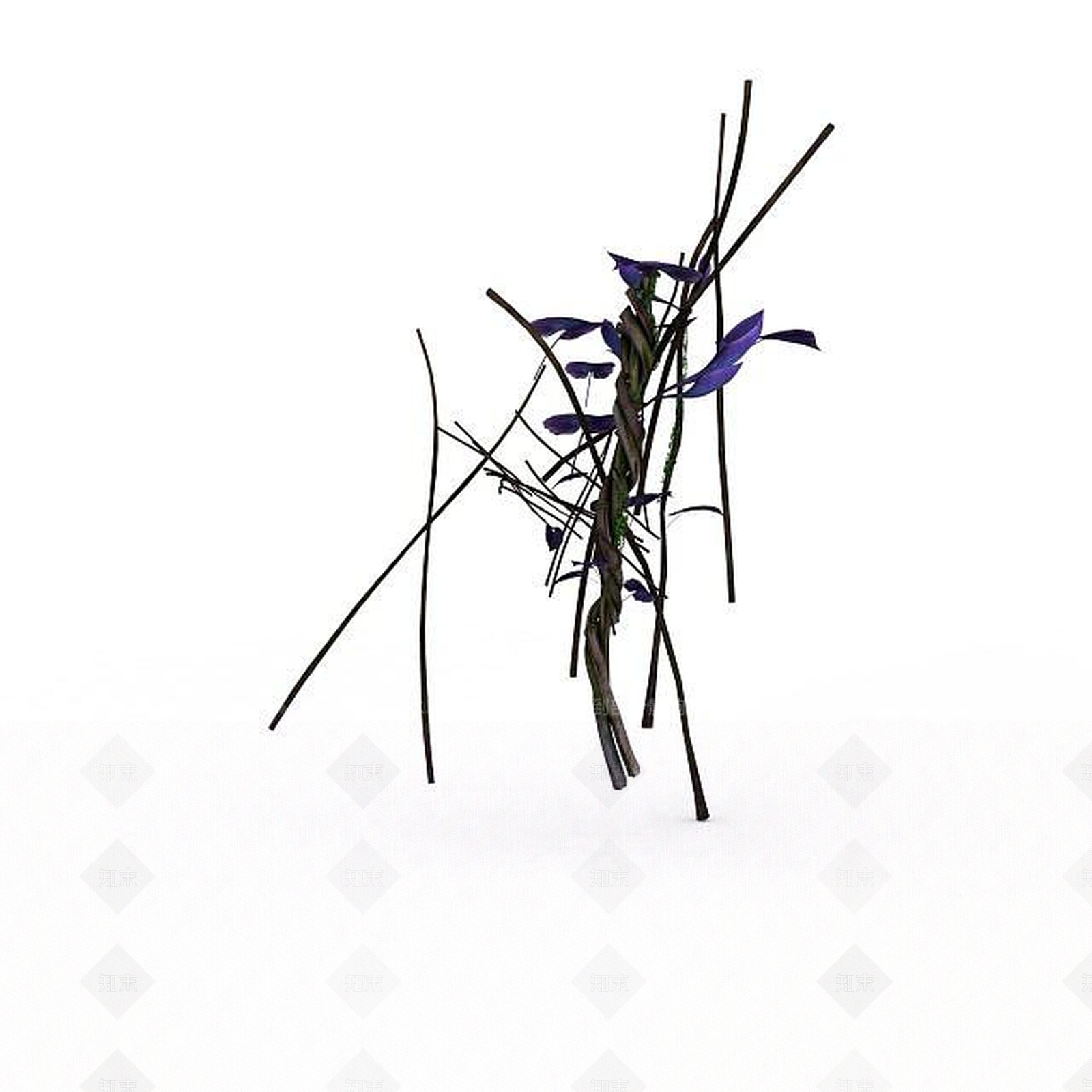 现代藤蔓花草3D模型下载【ID:1198059137】