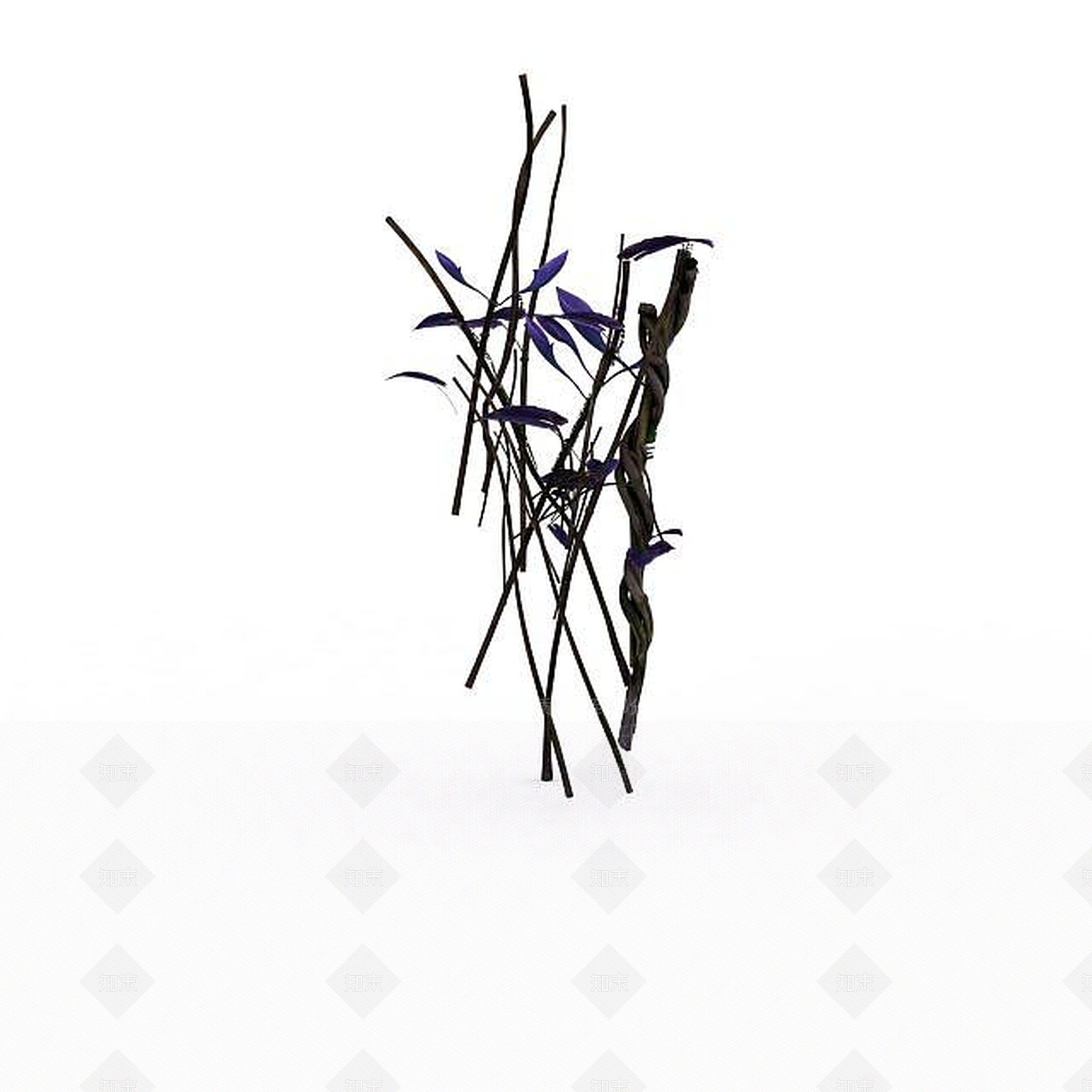 现代藤蔓花草3D模型下载【ID:1198059137】