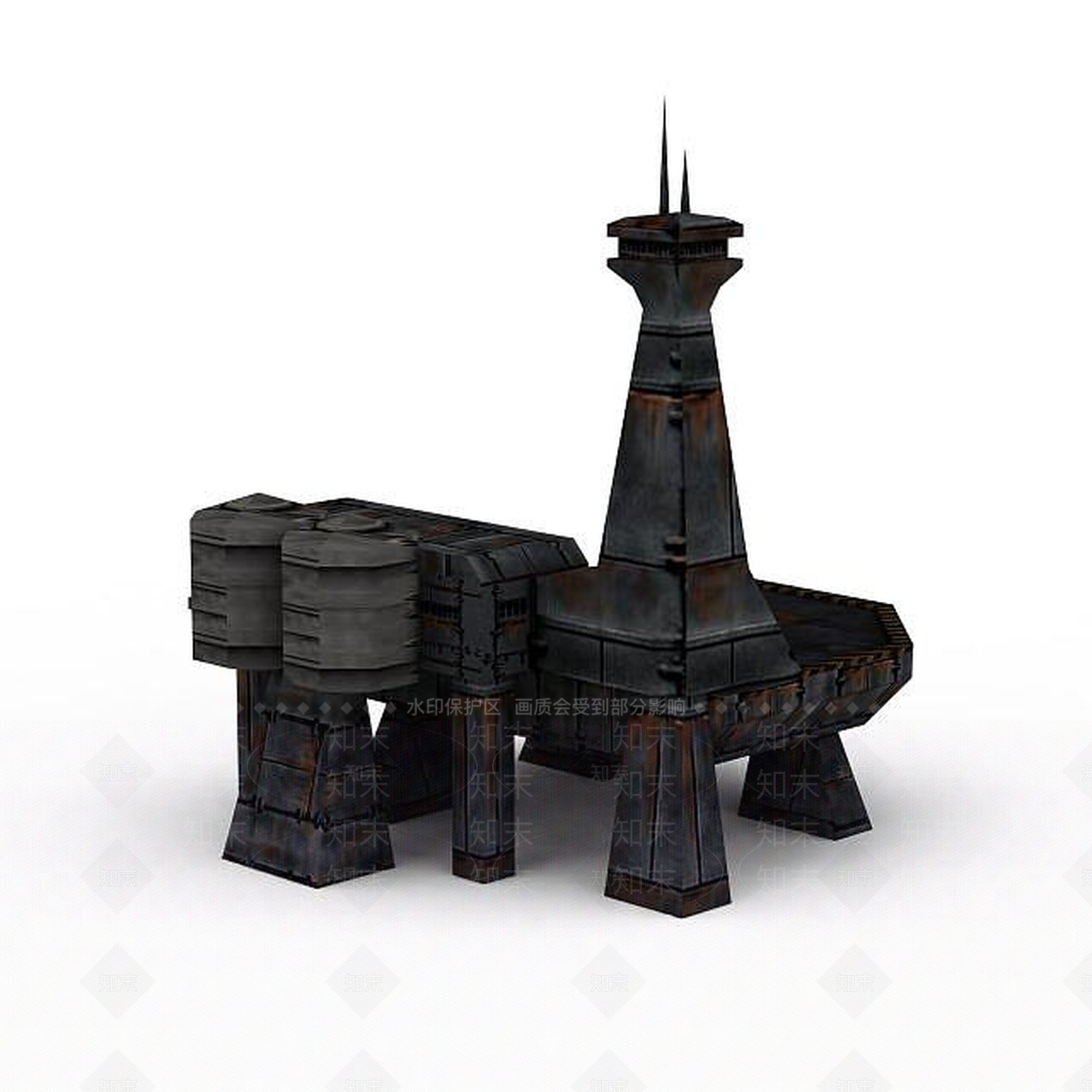 现代游戏建筑场景3D模型下载【ID:1198059336】