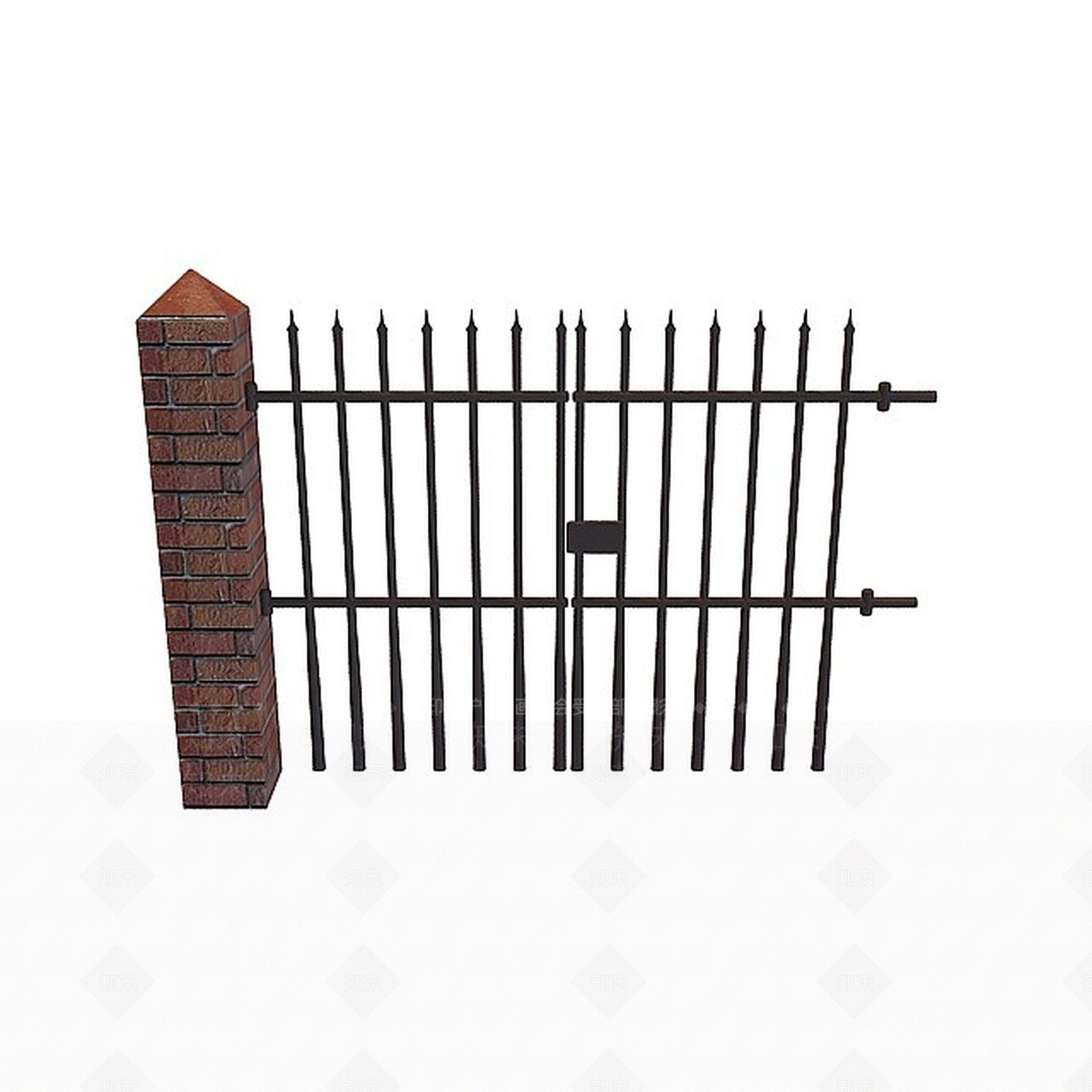 现代公园铁门3D模型下载【ID:1198059656】