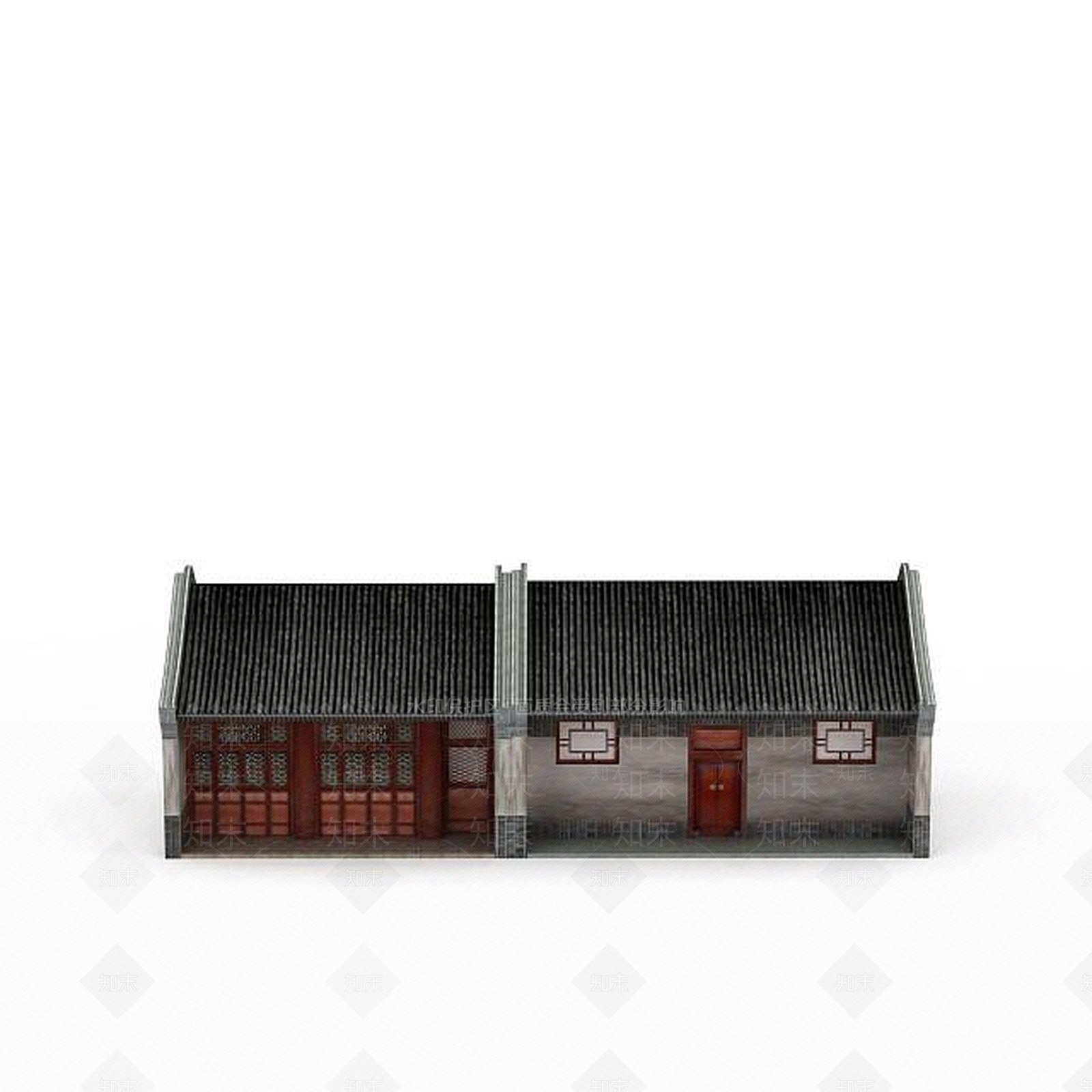 现代古建民居3D模型下载【ID:1198060588】