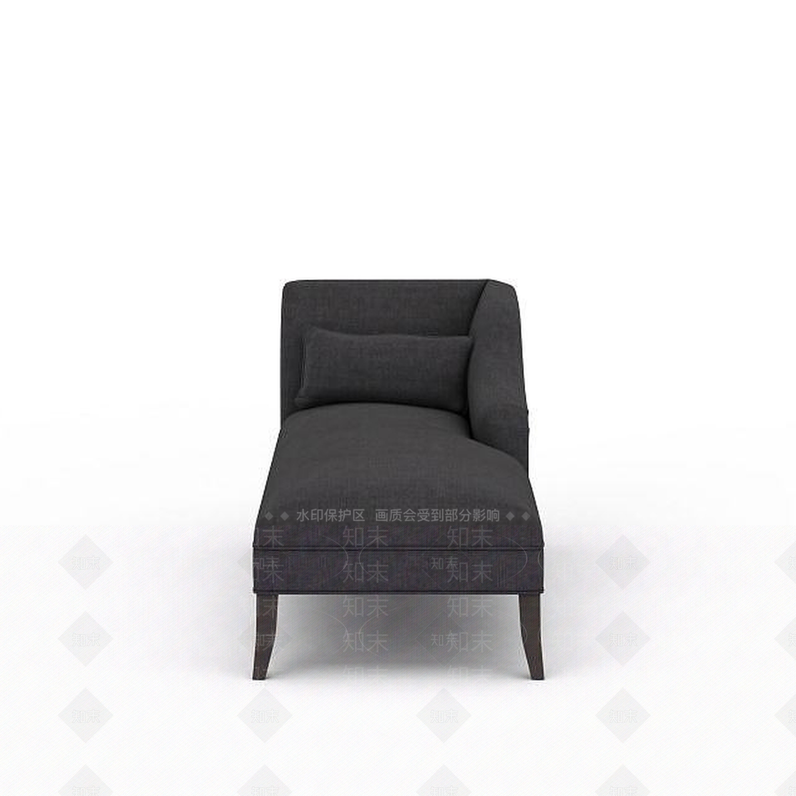 现代布艺沙发单人床3D模型下载【ID:1198061650】