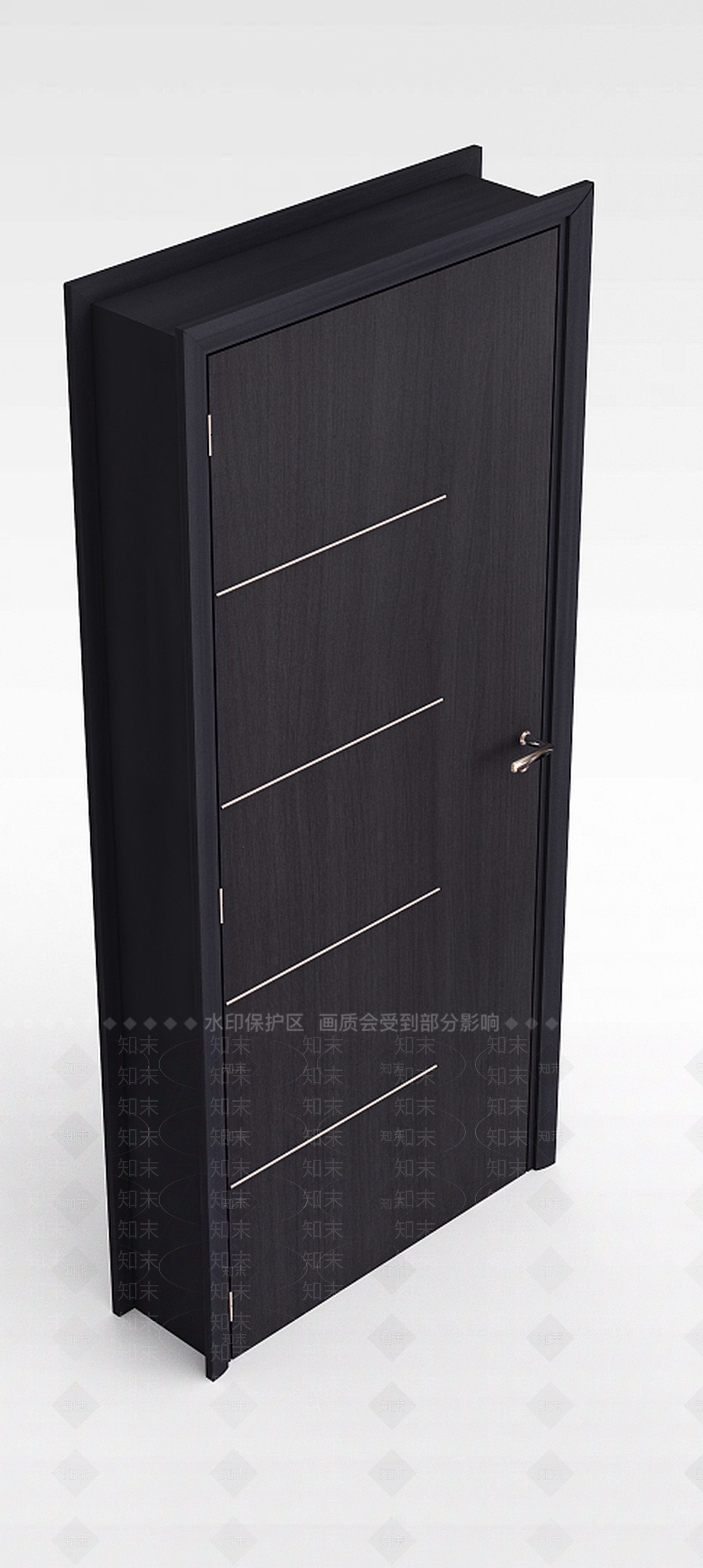 现代实木办公室门3D模型下载【ID:1198062381】