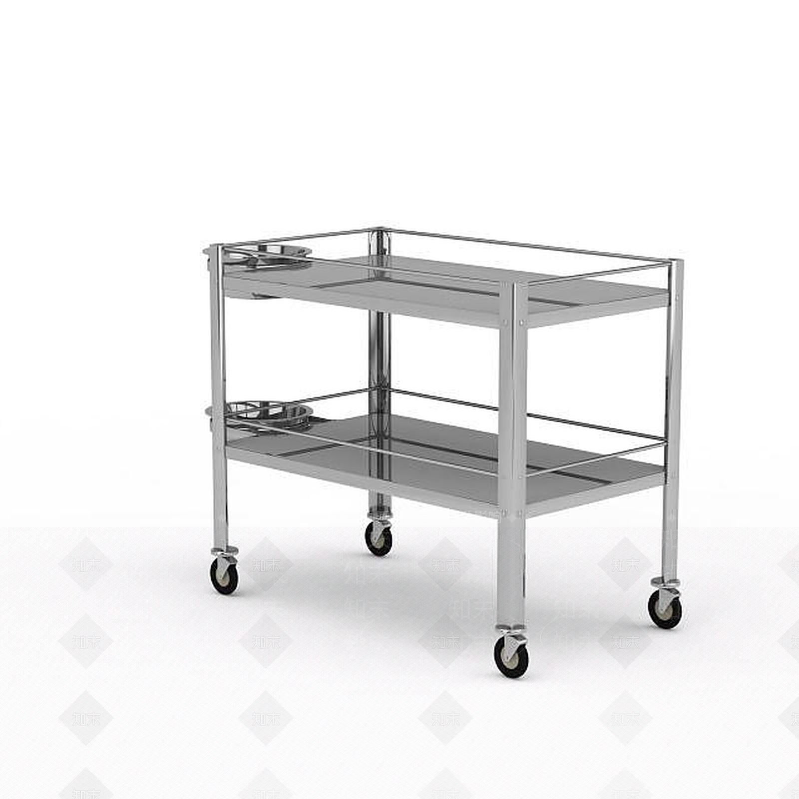 现代双层医用推车3D模型下载【ID:1198062514】