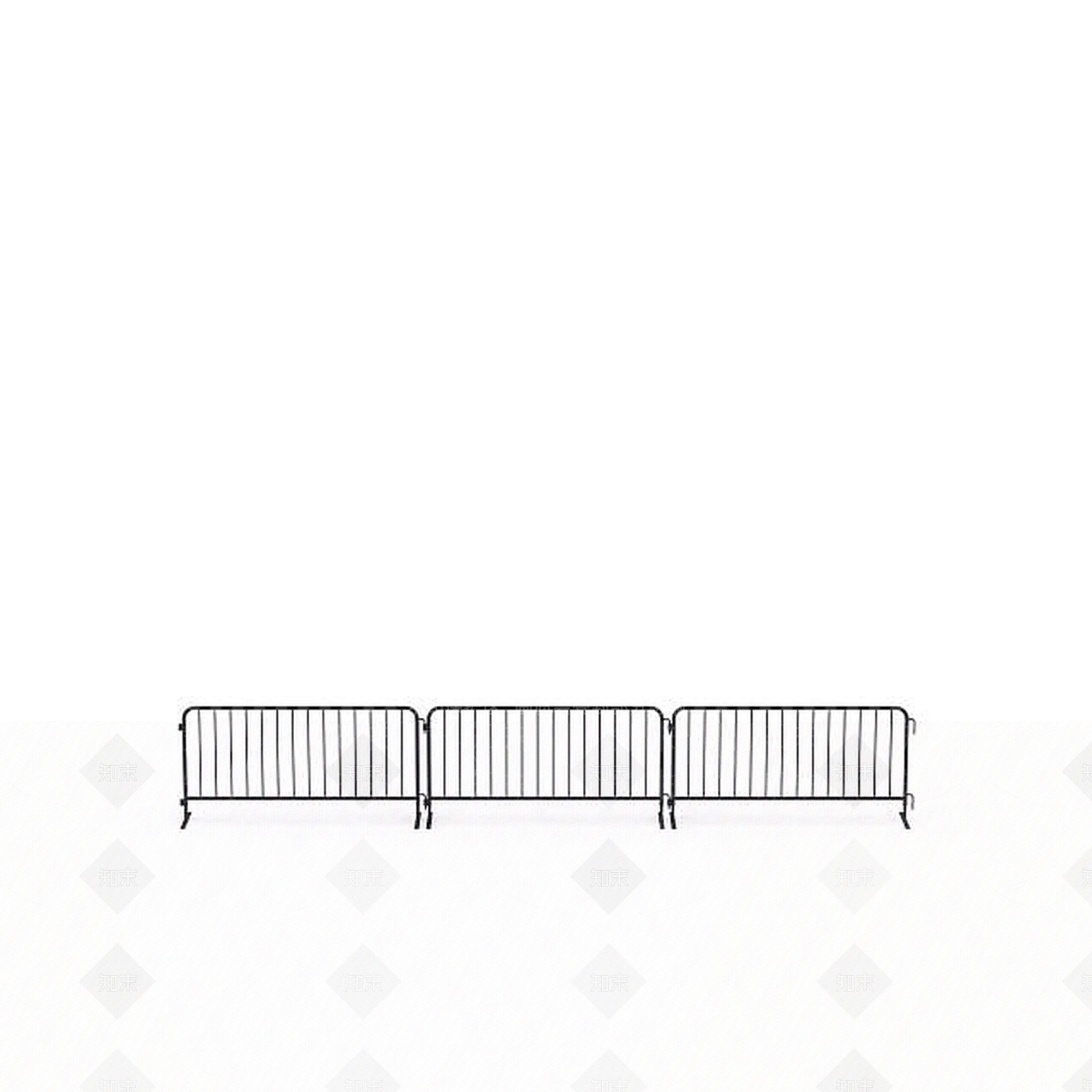 现代室外铁艺栅栏门3D模型下载【ID:1198063313】