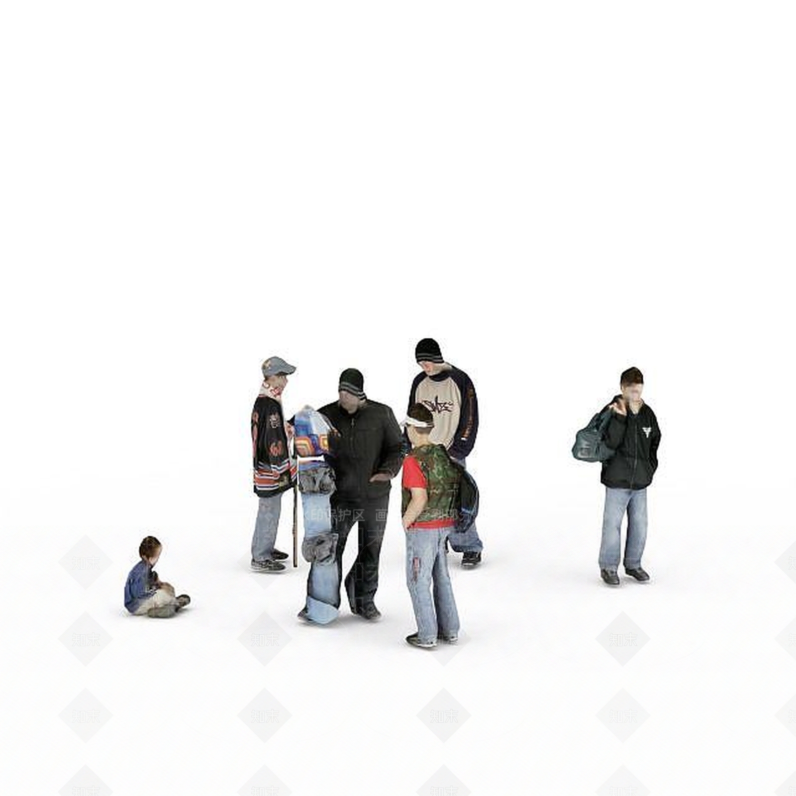 现代多人3D模型下载【ID:1198065129】