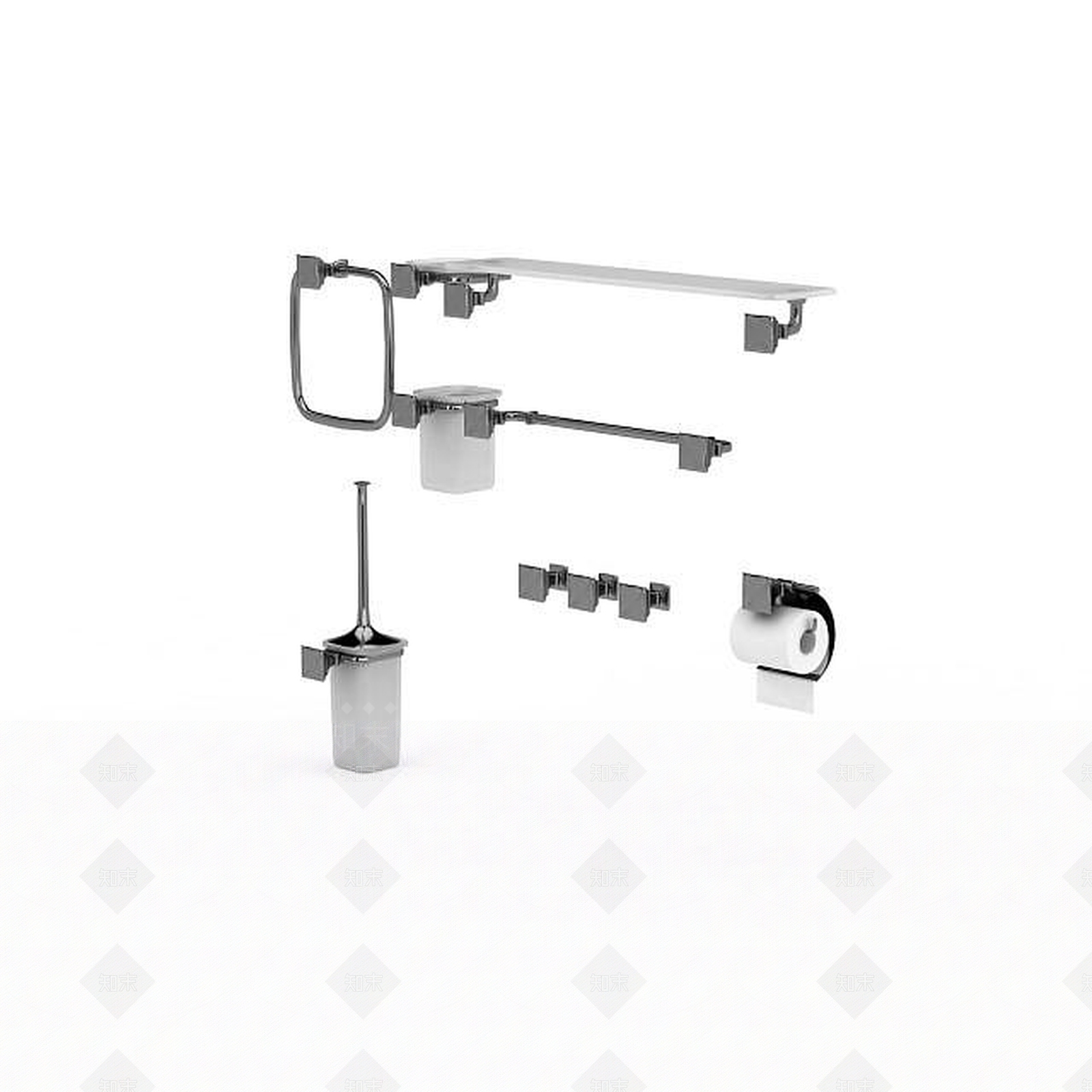 现代卫浴用品3D模型下载【ID:1198065919】