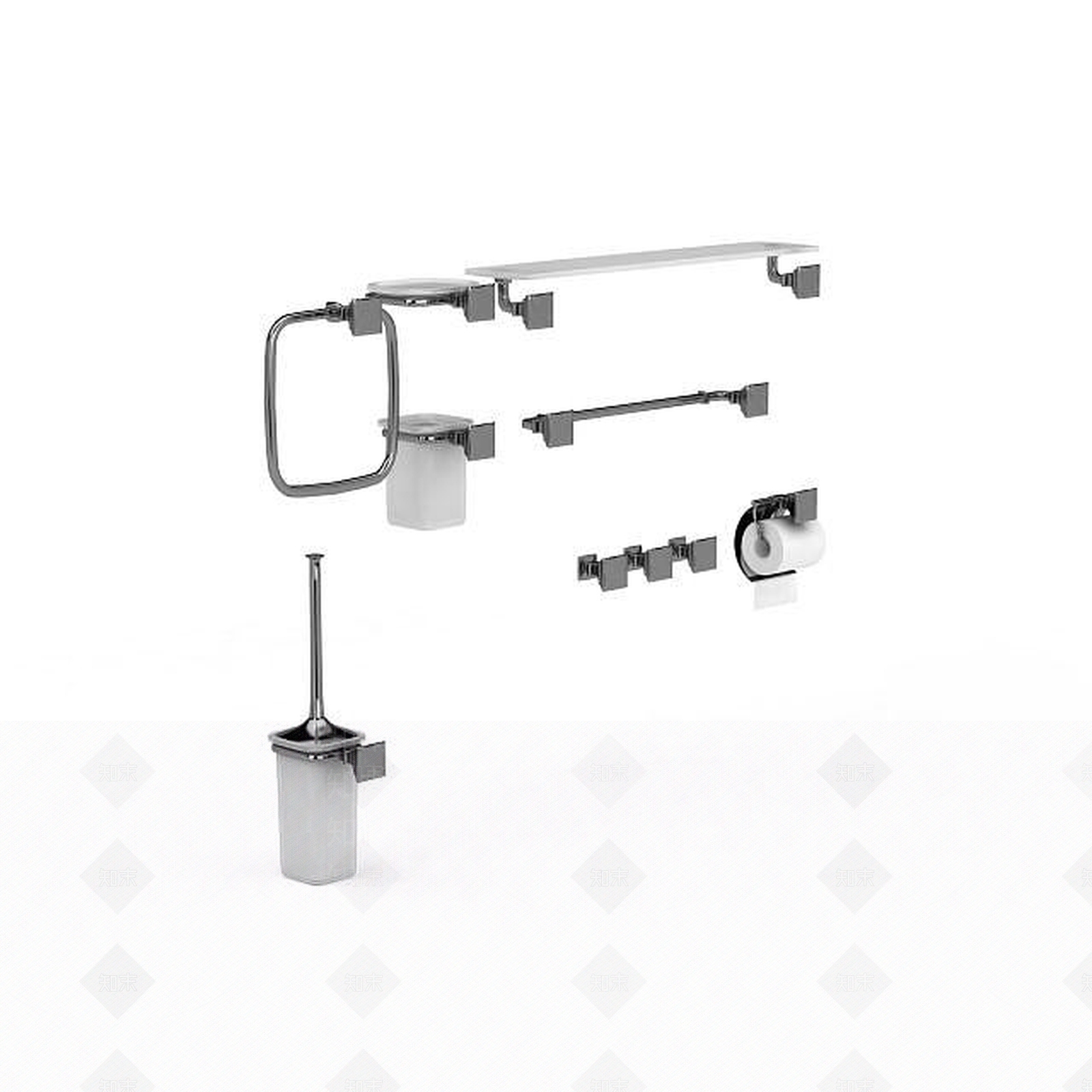 现代卫浴用品3D模型下载【ID:1198065919】