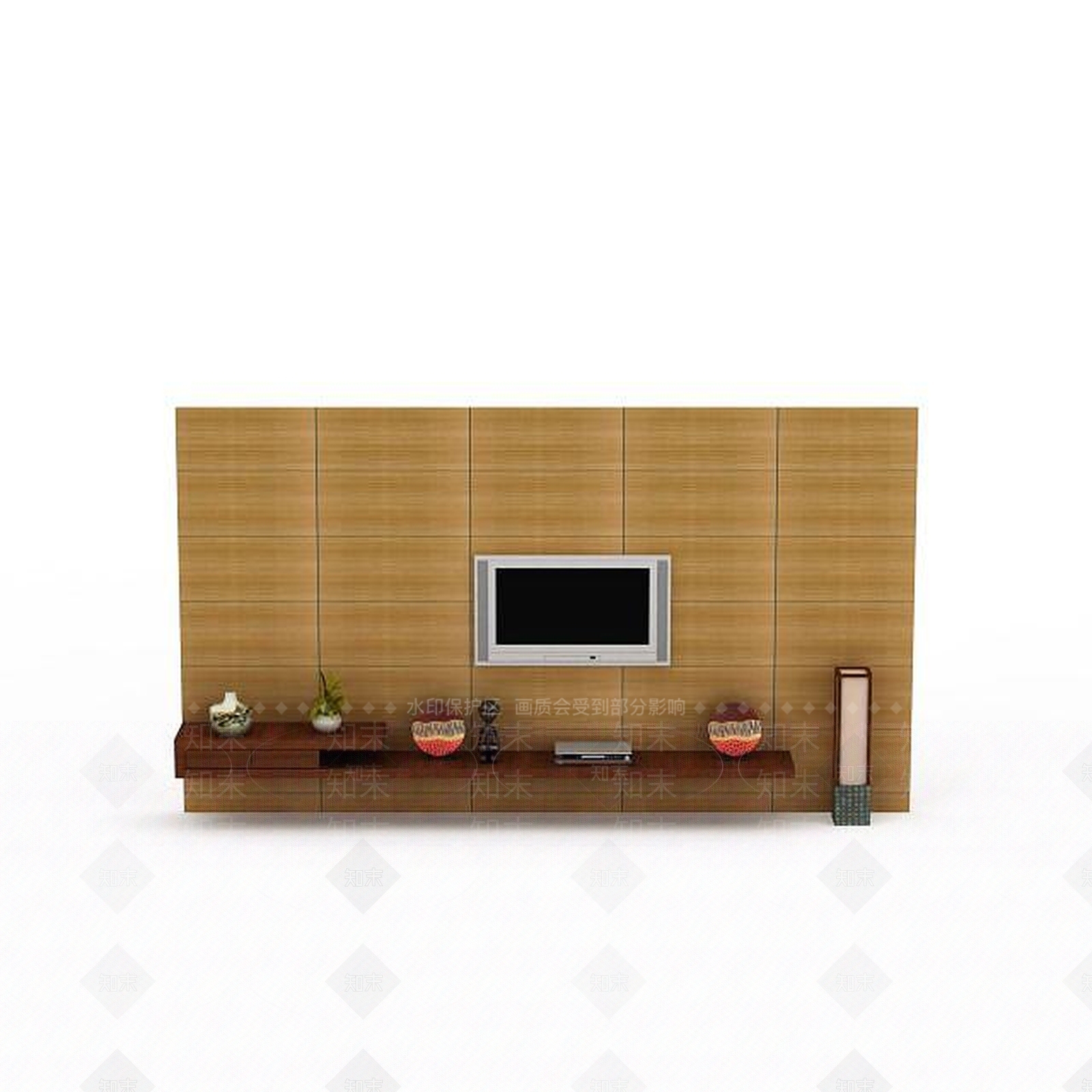 现代电视背景墙3D模型下载【ID:1198068499】