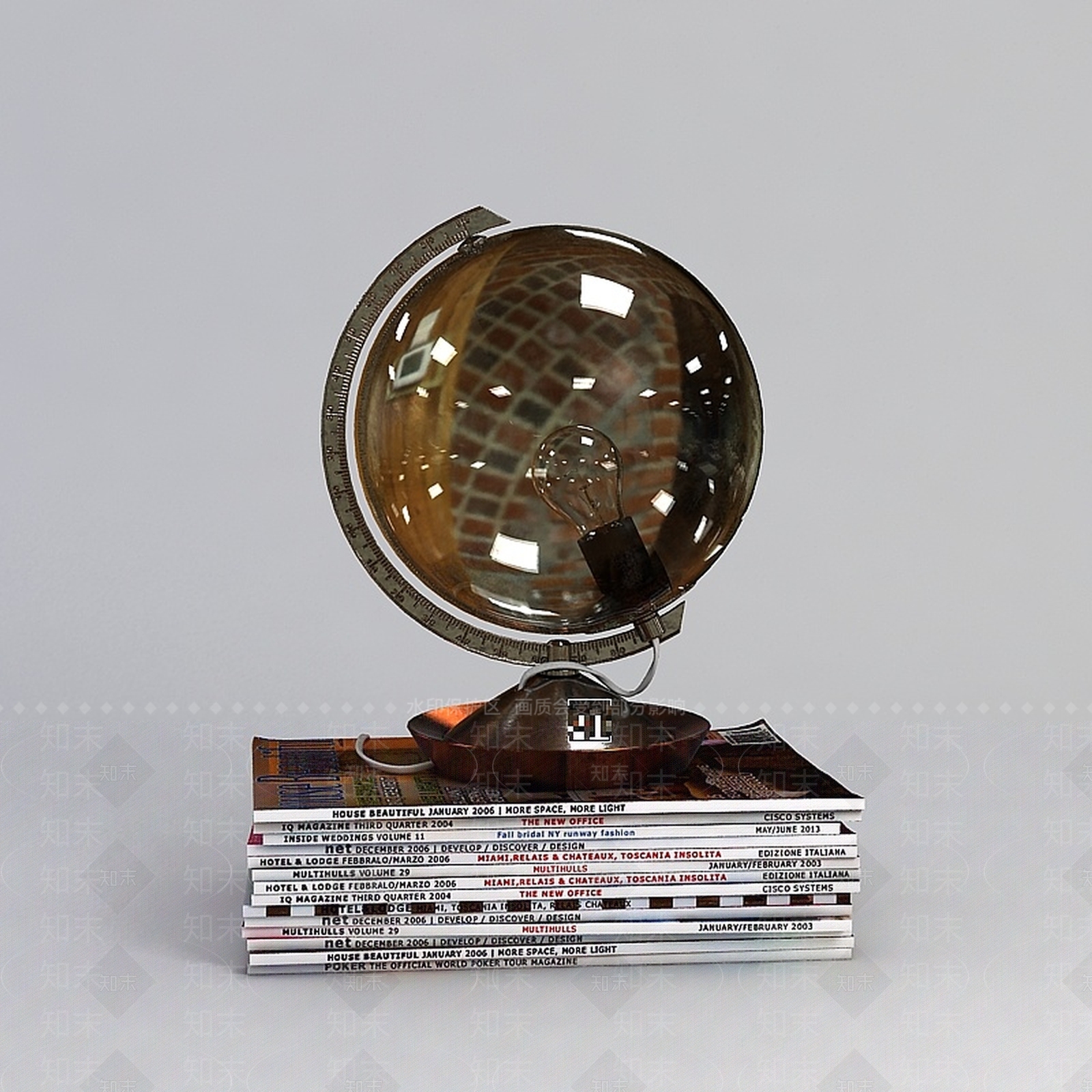 现代办公室地球仪3D模型下载【ID:1198069564】