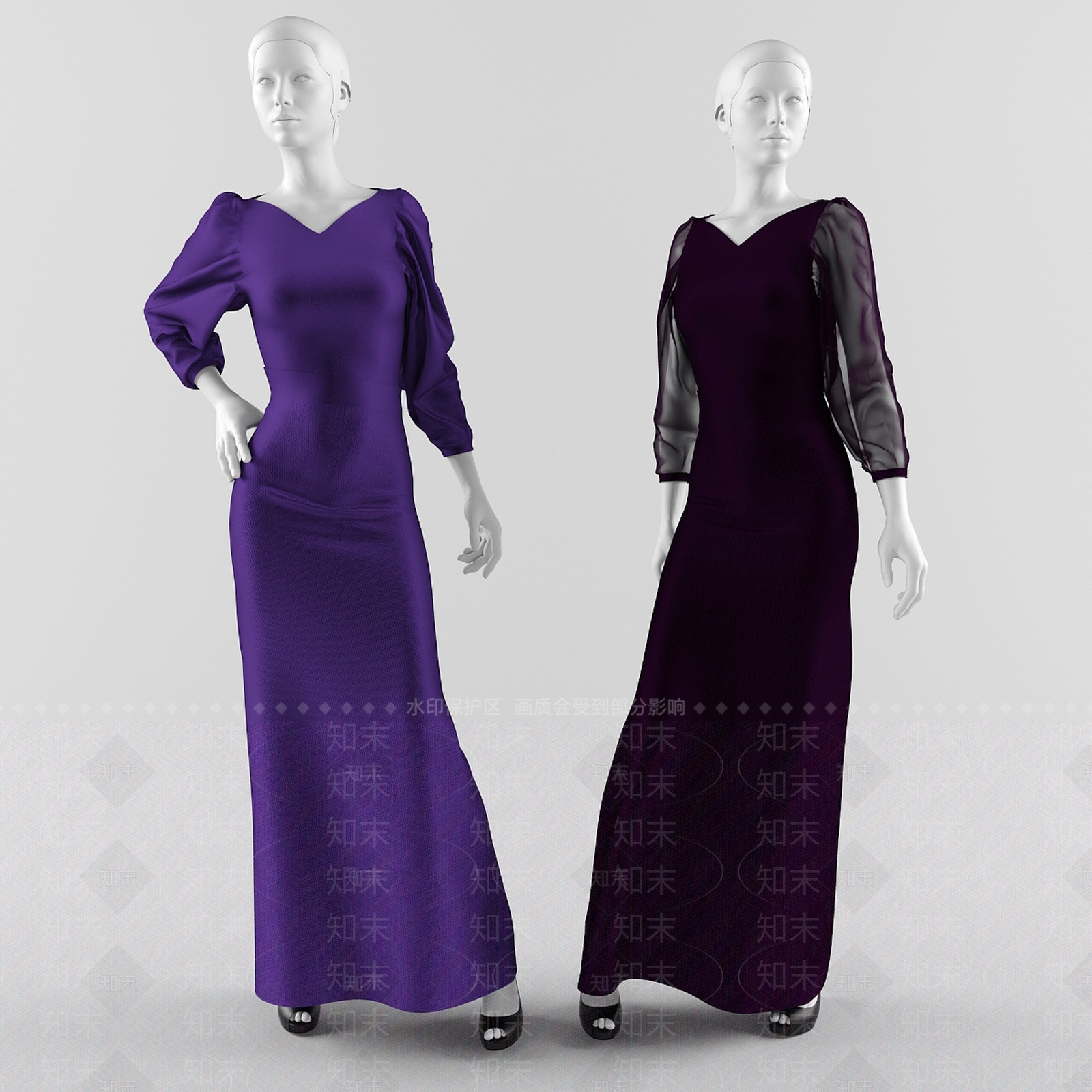 现代女服装模特3D模型下载【ID:1198071402】