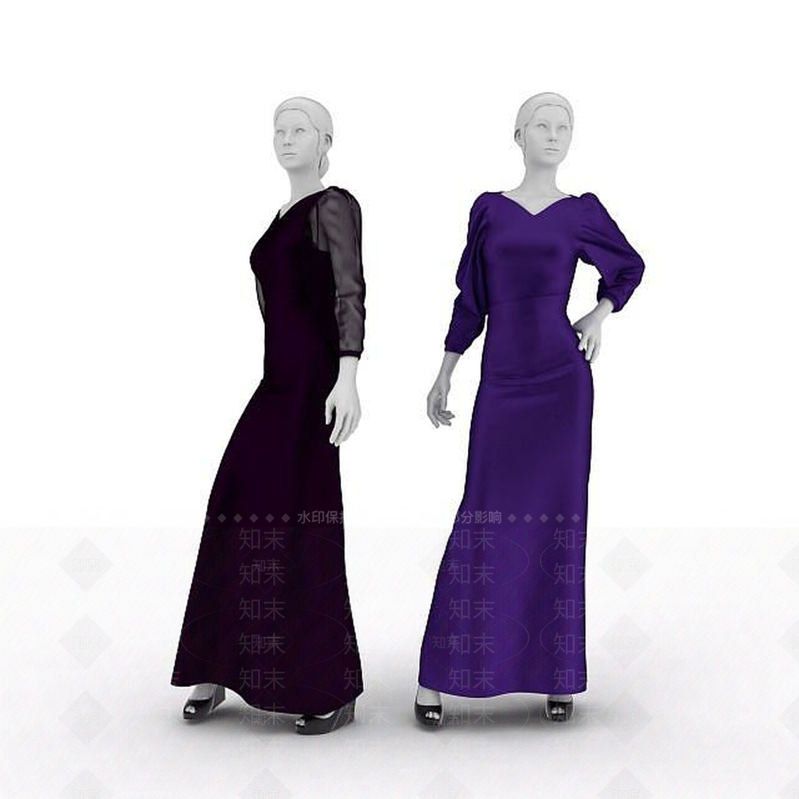 现代女服装模特3D模型下载【ID:1198071402】