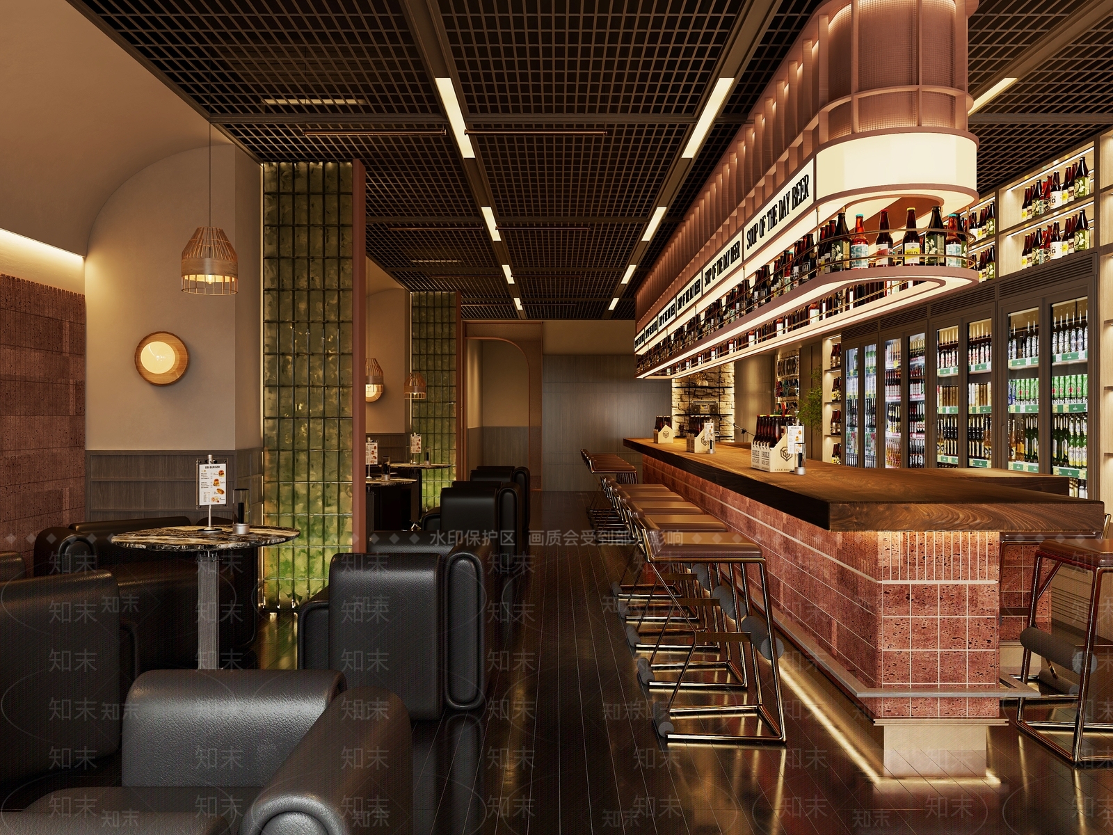 复古酒吧3D模型下载【ID:1198239241】