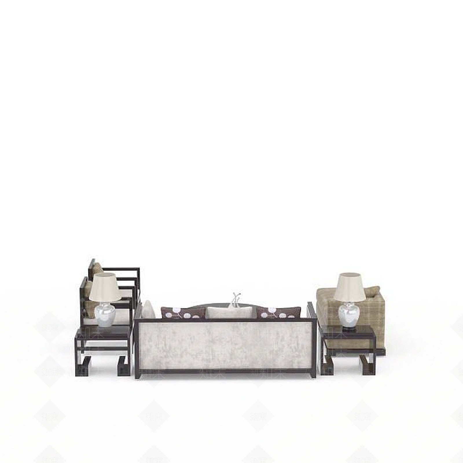 现代简约风格沙发组合3D模型下载【ID:1198073564】