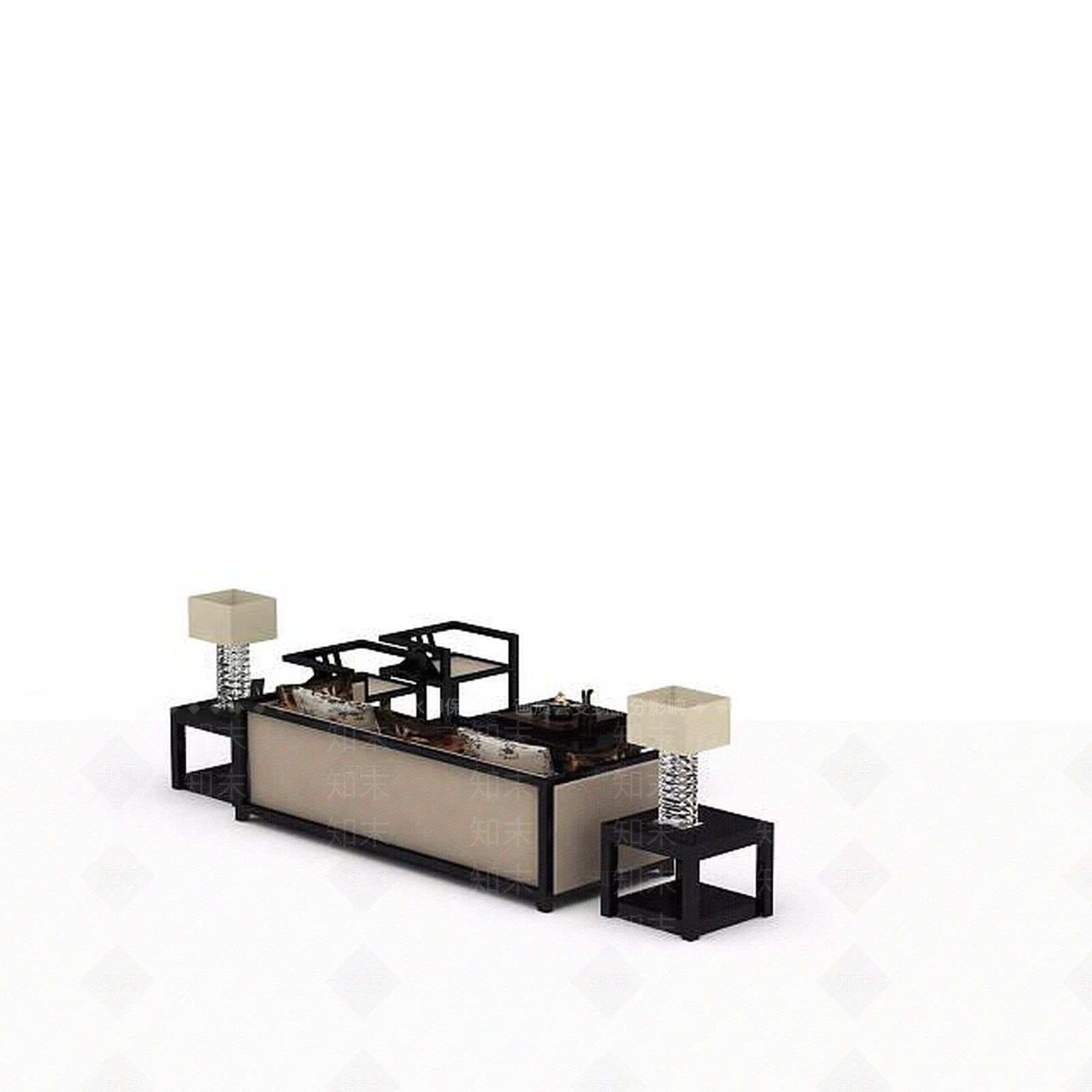 现代客厅休闲沙发3D模型下载【ID:1198074107】