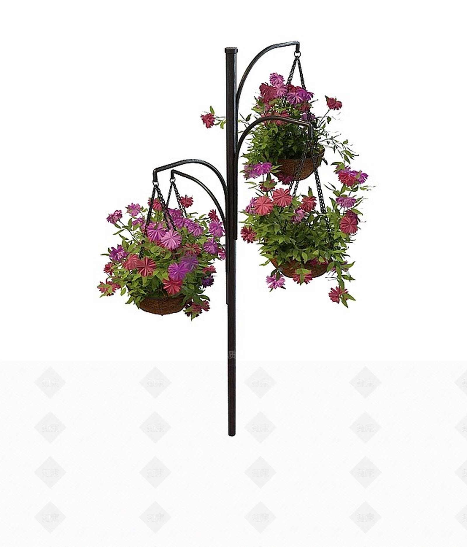 现代铁艺花架3D模型下载【ID:1198074205】