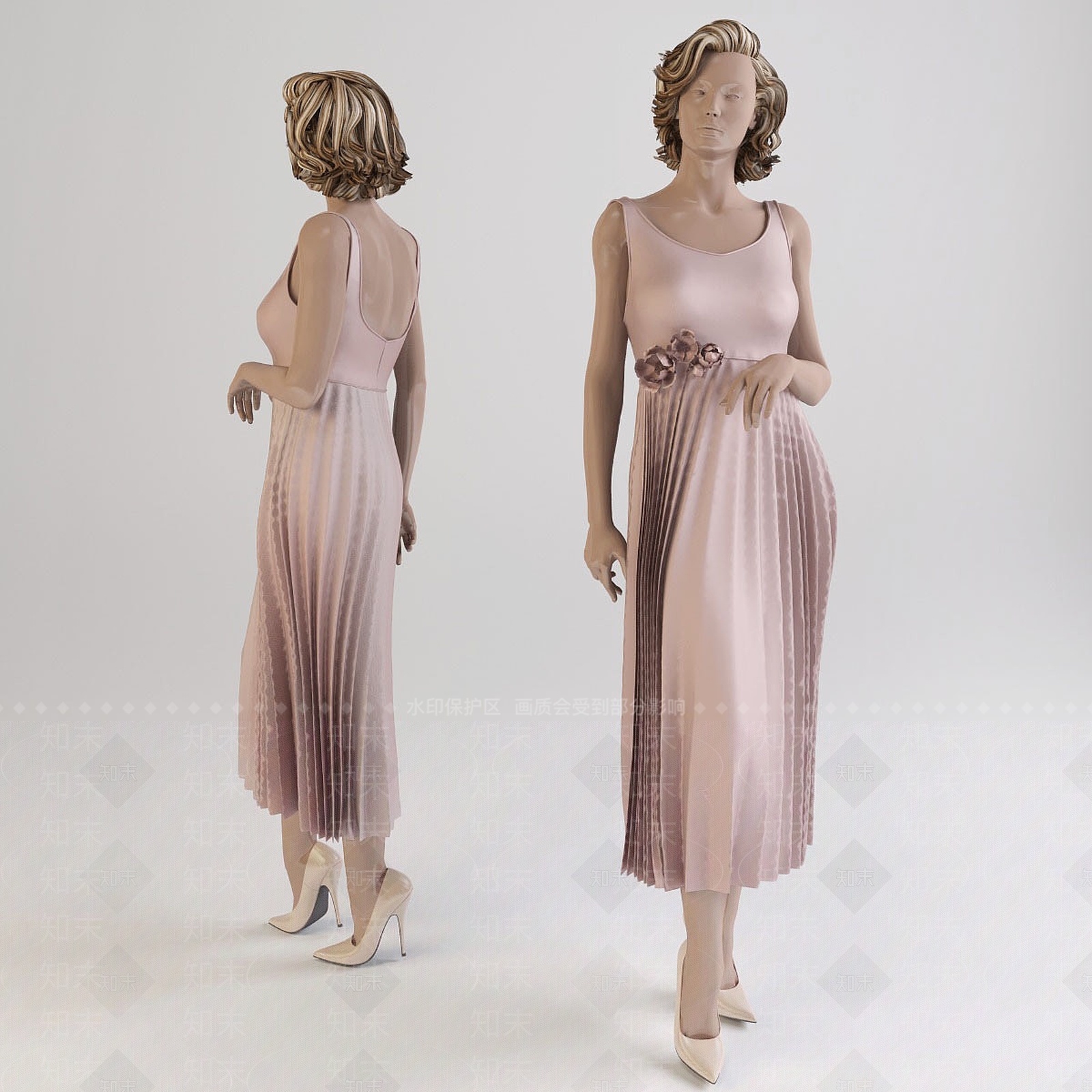 现代女装模特3D模型下载【ID:1198075607】