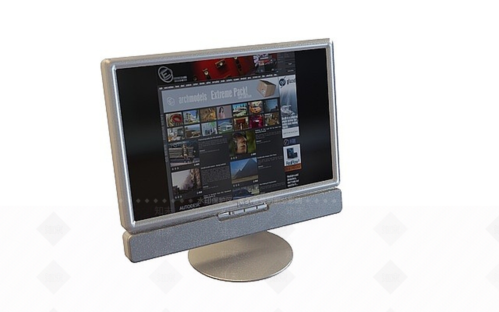 现代办公室显示设备3D模型下载【ID:1198075707】