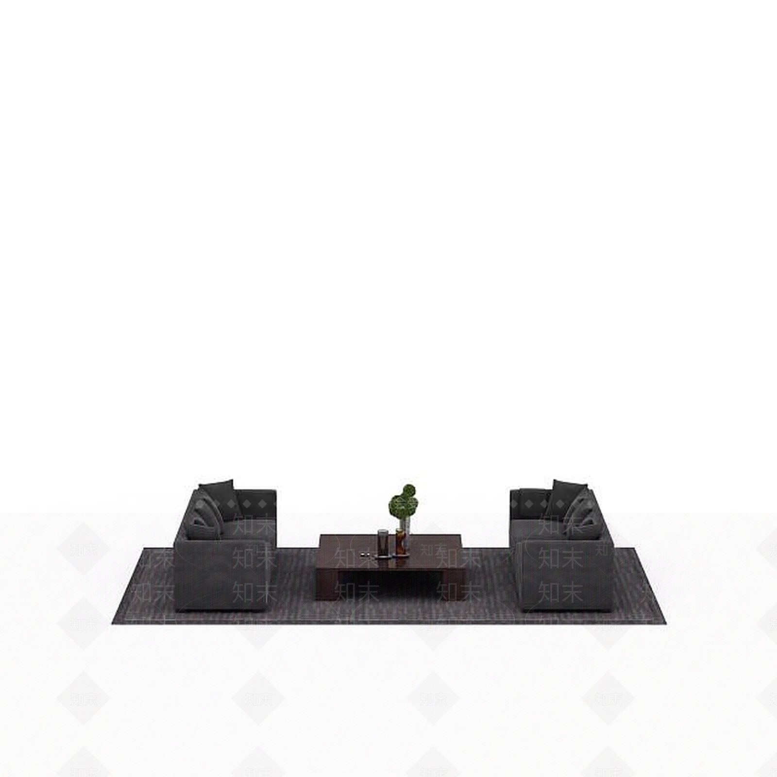 现代简约沙发茶几组合3D模型下载【ID:1198076073】