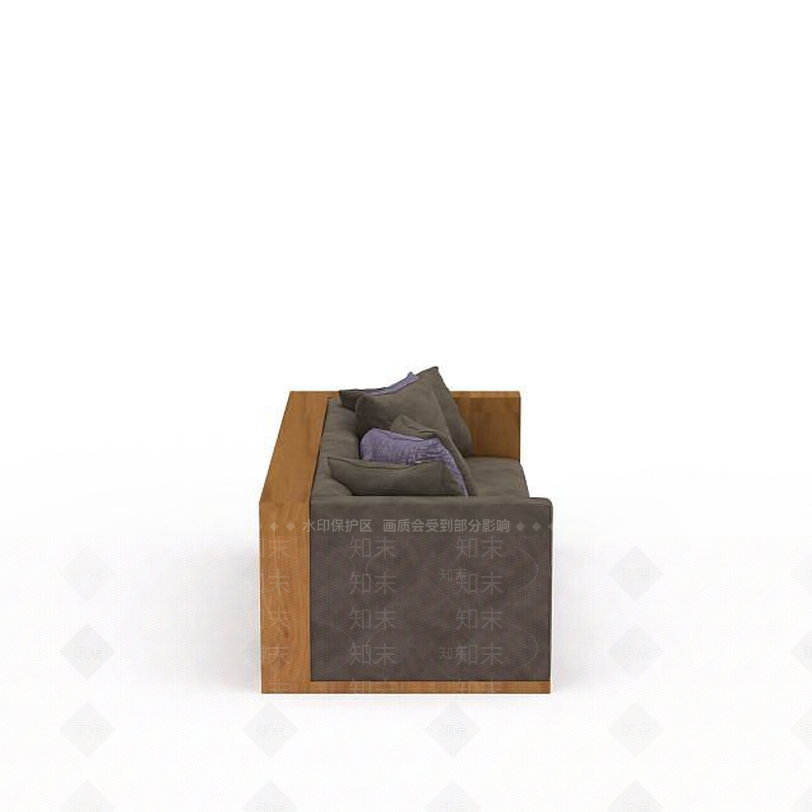 现代布艺双人沙发3D模型下载【ID:1198076954】