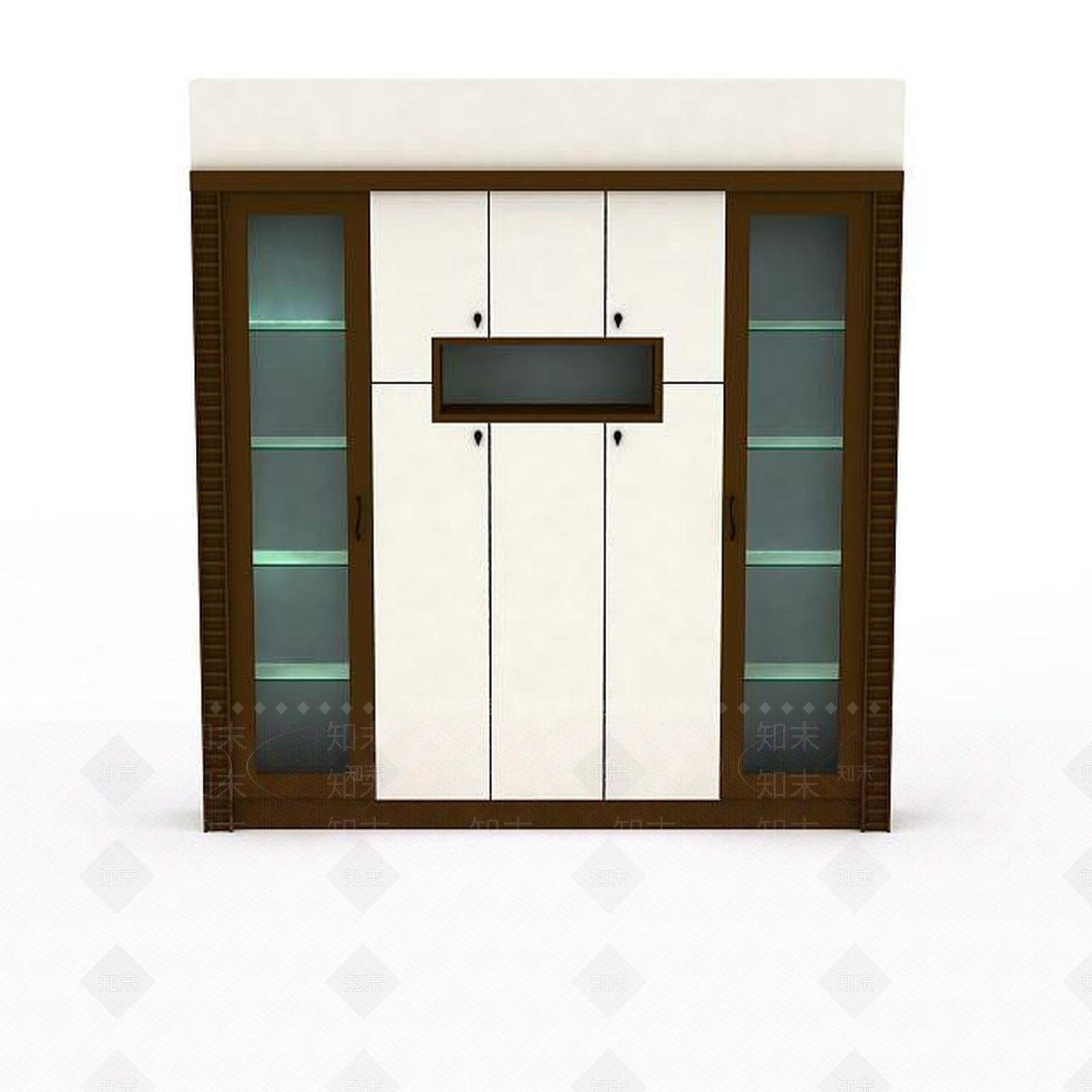 现代双开门柜子3D模型下载【ID:1198077438】