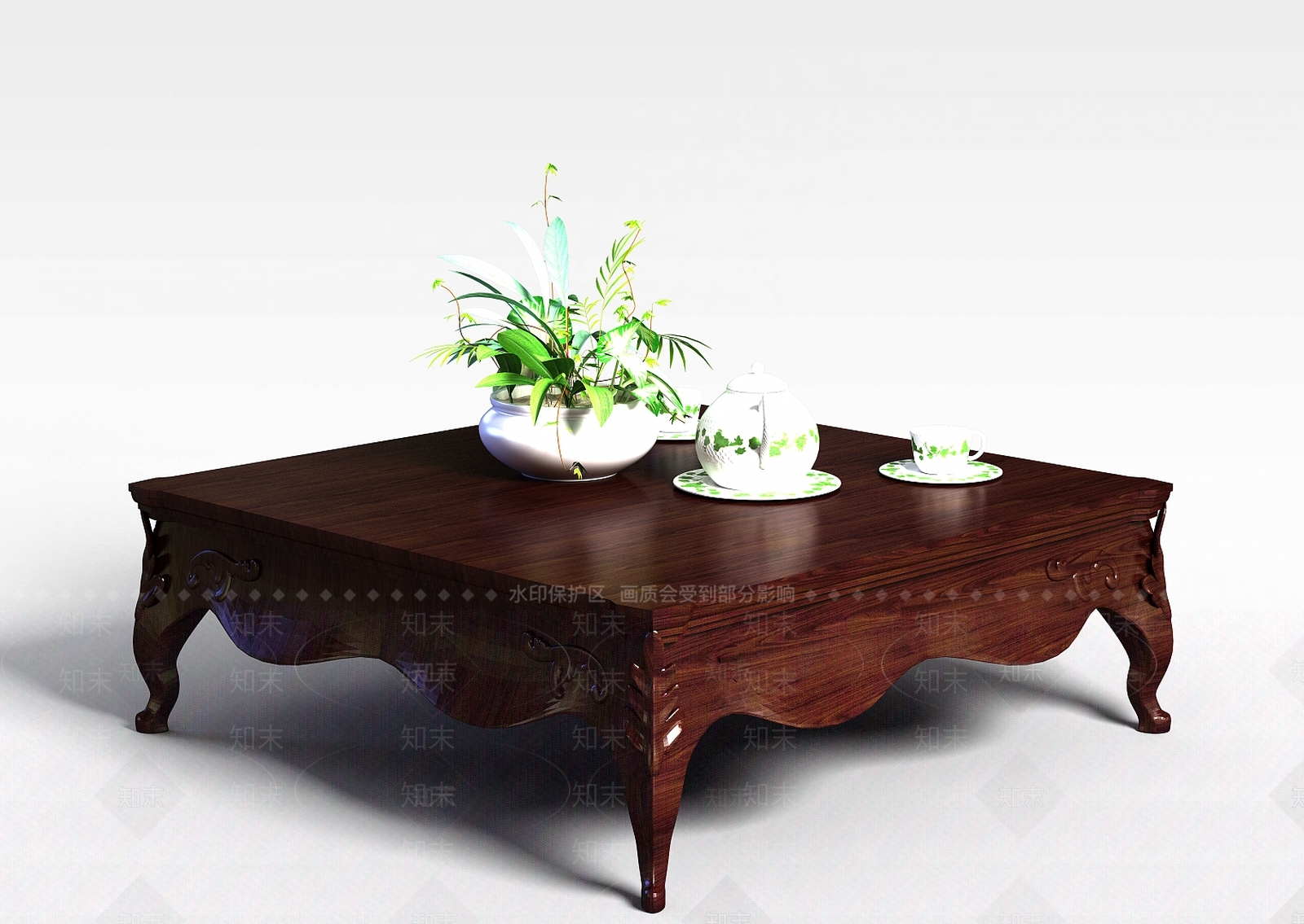 现代客厅休闲桌子3D模型下载【ID:1198077649】