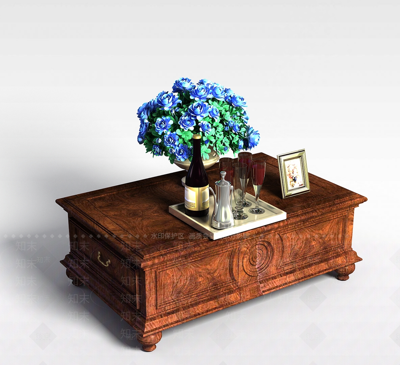 现代客厅桌子3D模型下载【ID:1198078131】