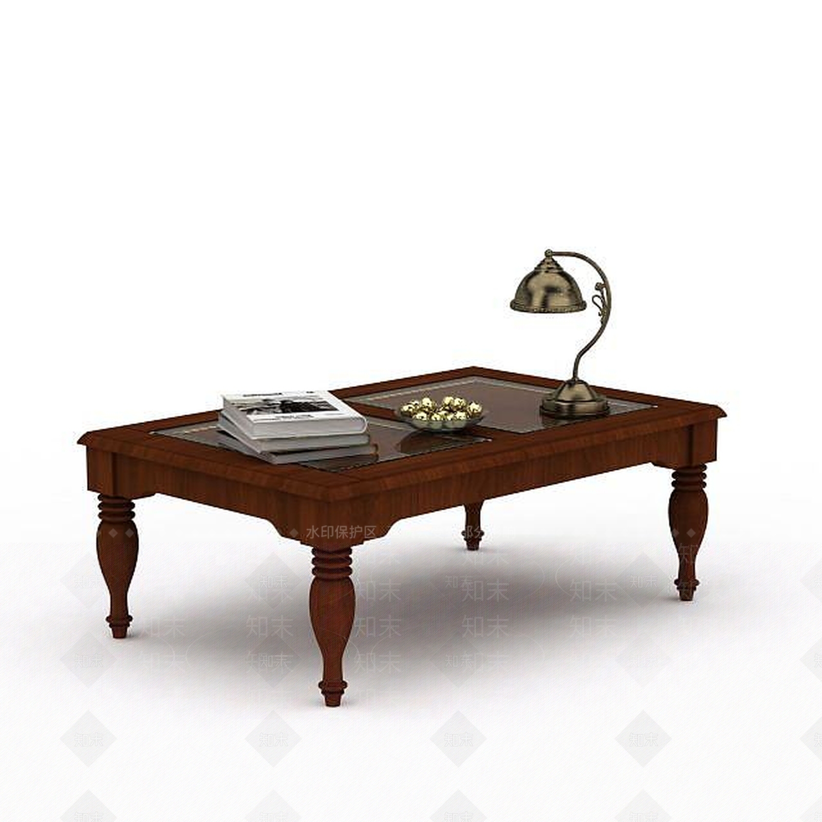 现代实木桌子3D模型下载【ID:1198078354】