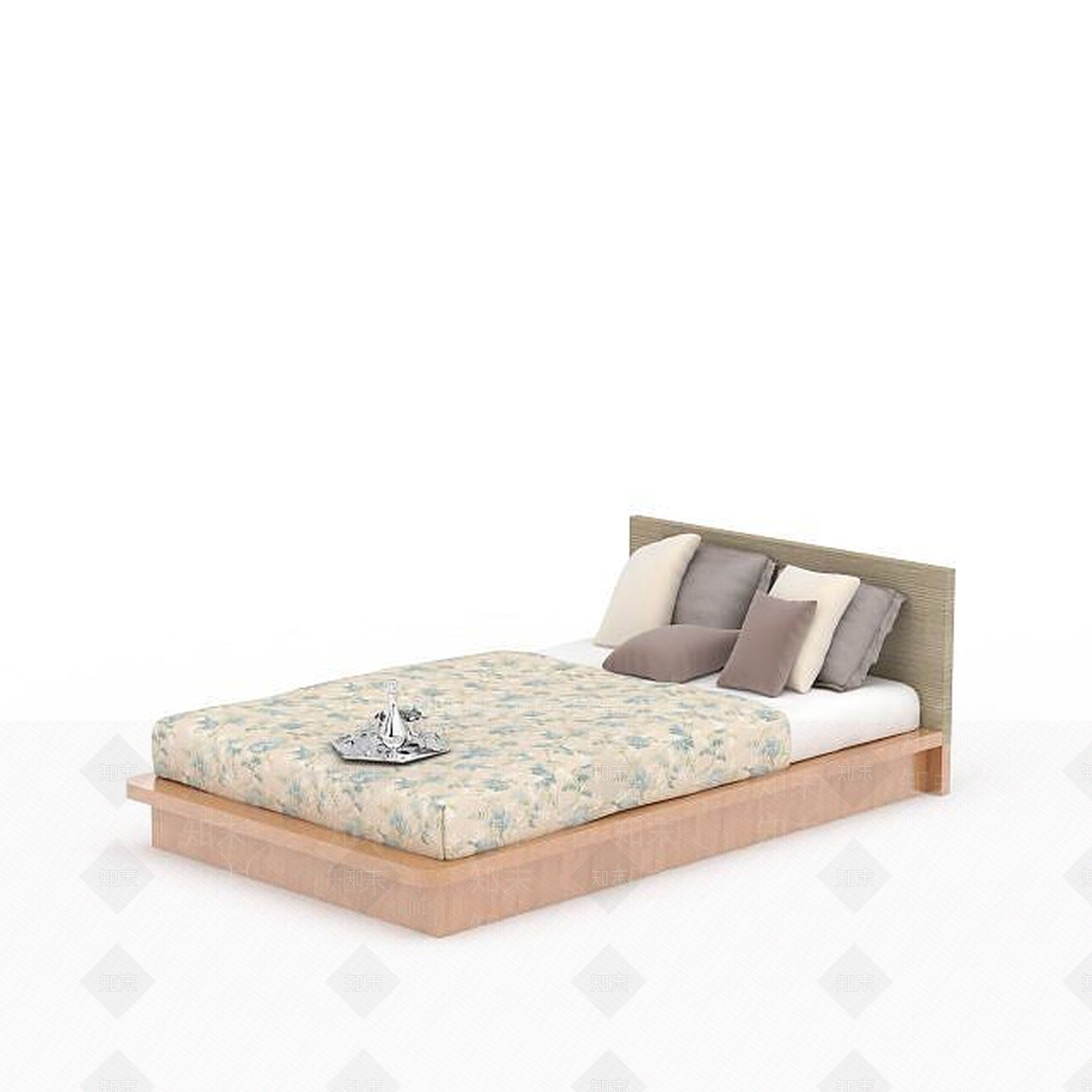 现代简约单人床3D模型下载【ID:1198078548】
