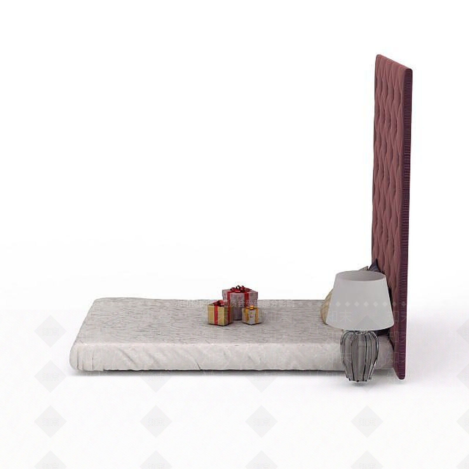 现代简约风格单人床3D模型下载【ID:1198079203】