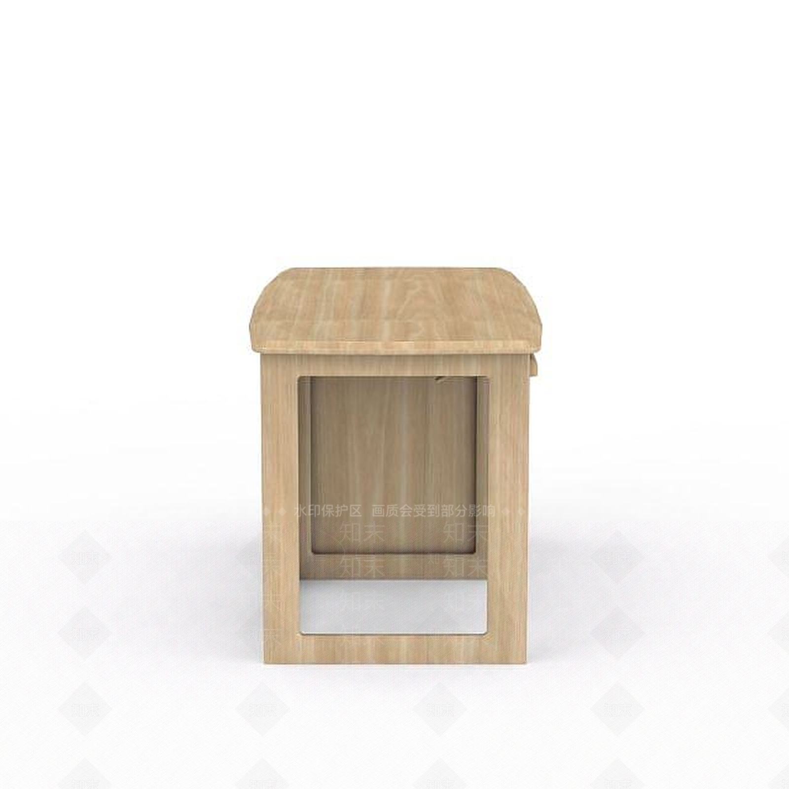 现代实木电脑桌3D模型下载【ID:1198079847】