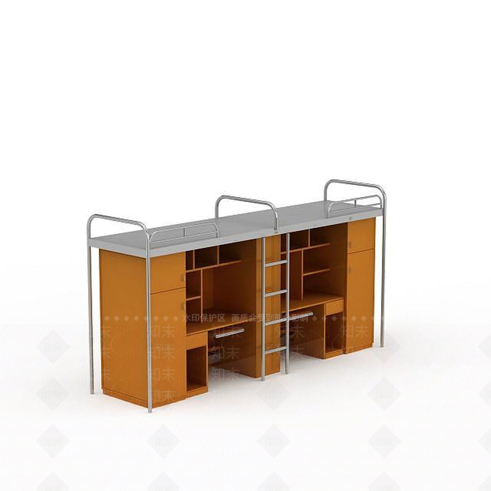 现代宿舍电脑桌3D模型下载【ID:1198080118】