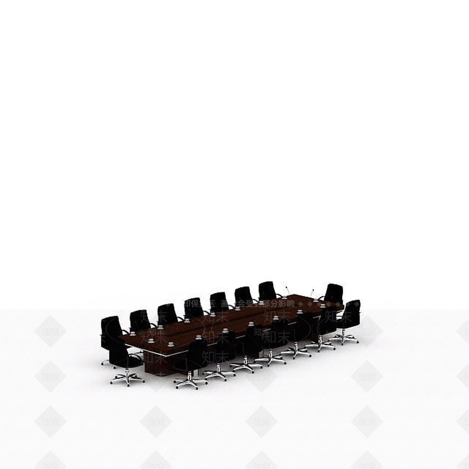 现代高档会议桌椅组合3D模型下载【ID:1198080401】